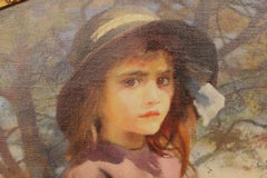French Painting Landscape Creuse Sheperdess sheeps Art nouveau 20th