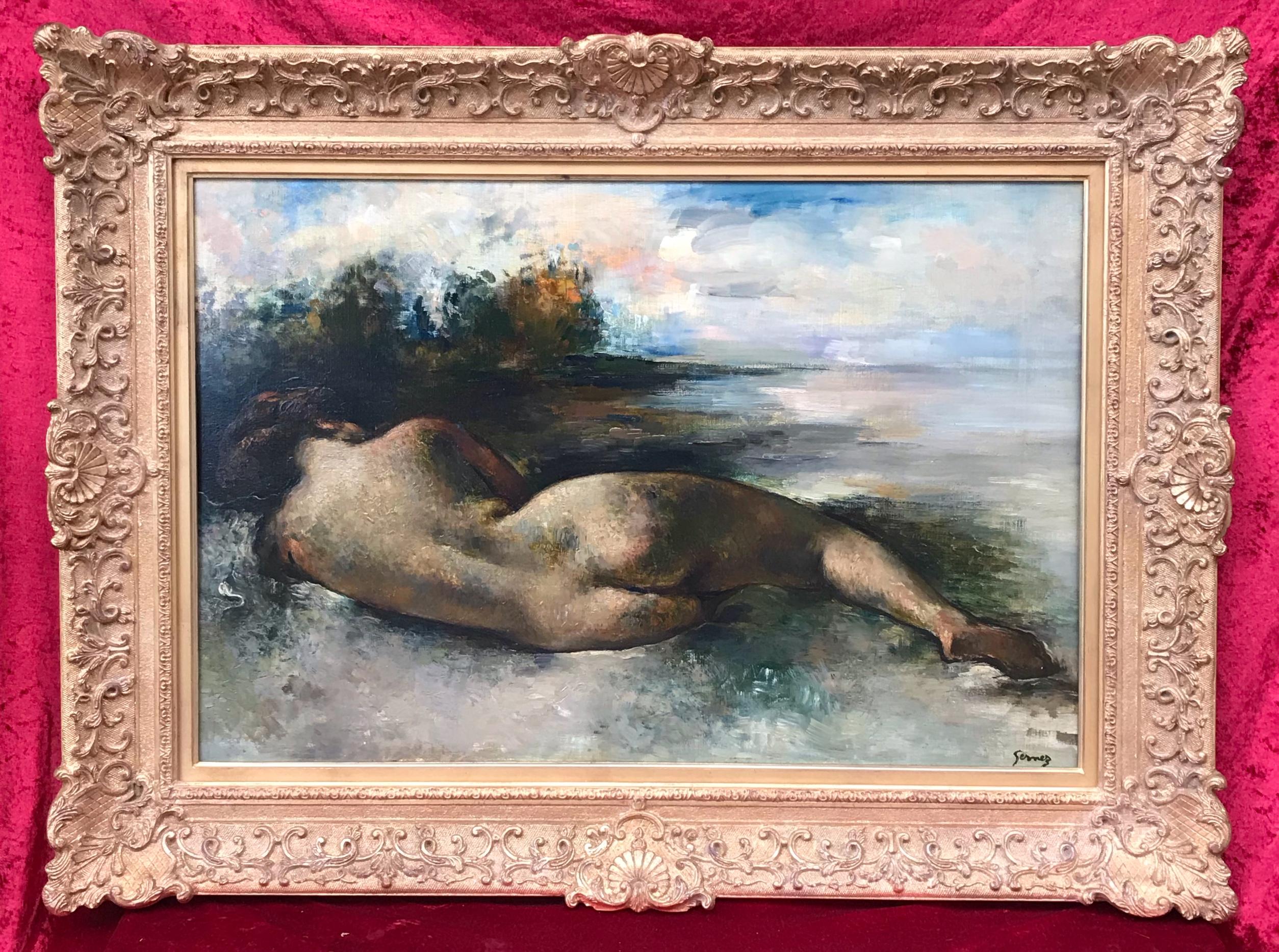 Nude Painting Paul-Élie Gernez   - Femme nue