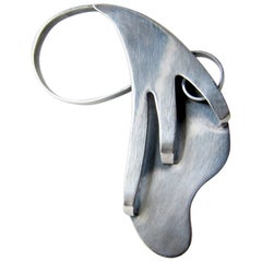 Paul Lobel Broche en argent sterling de l'atelier moderniste de New York