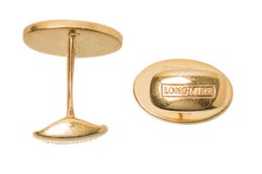 Paul Longmire Vintage Cufflinks 18 Karat Gold and Blue Enamel, London circa 1990