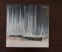 Arte Abstracto Americano Contemporáneo de Paul Lorenz - Ausencia con Negro y Muelle