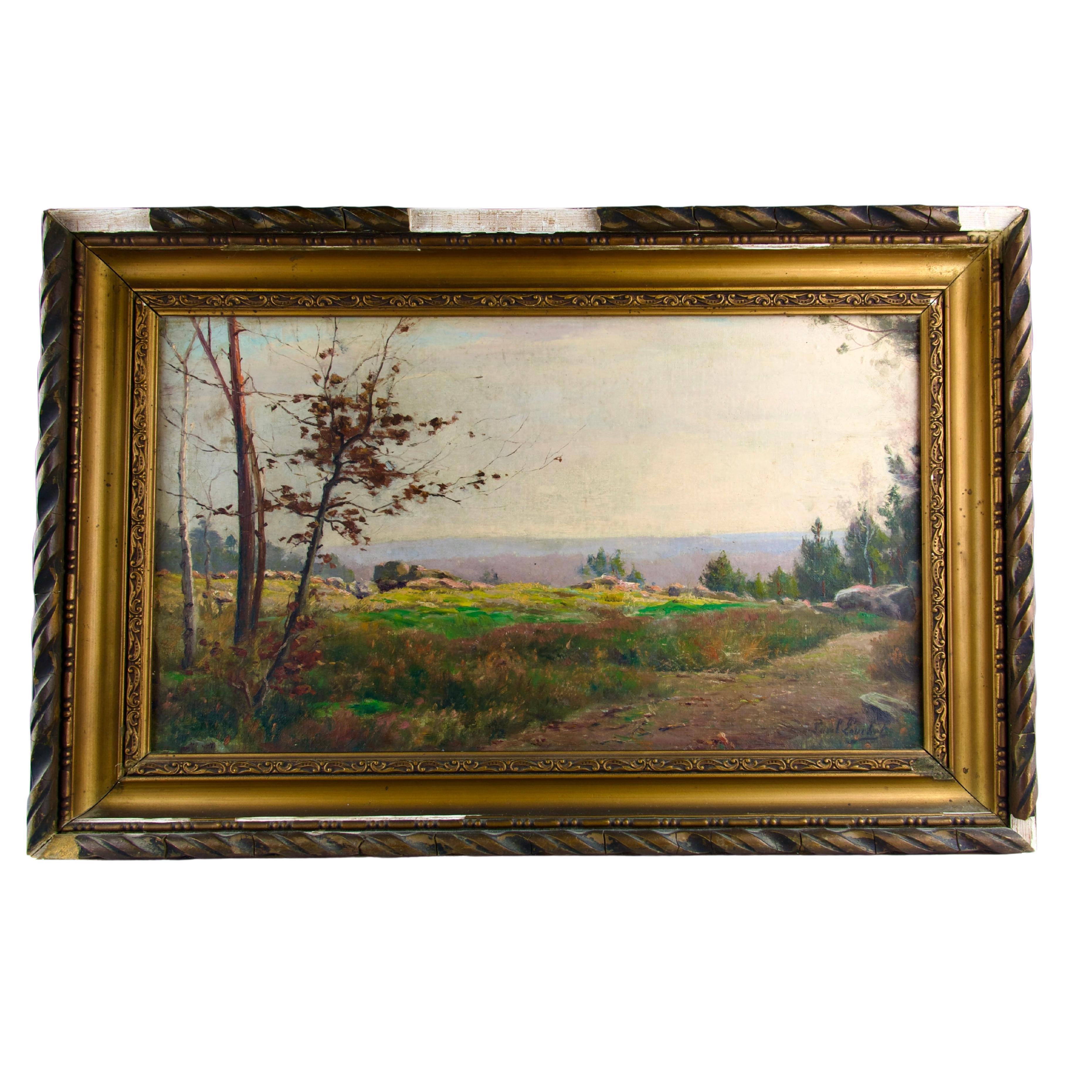 Paul Louchet, Painting "Forêt De Fontainebleau", France For Sale