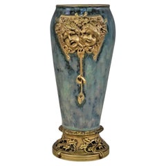 Paul Louchet Vase with Gilt-Bronze Base