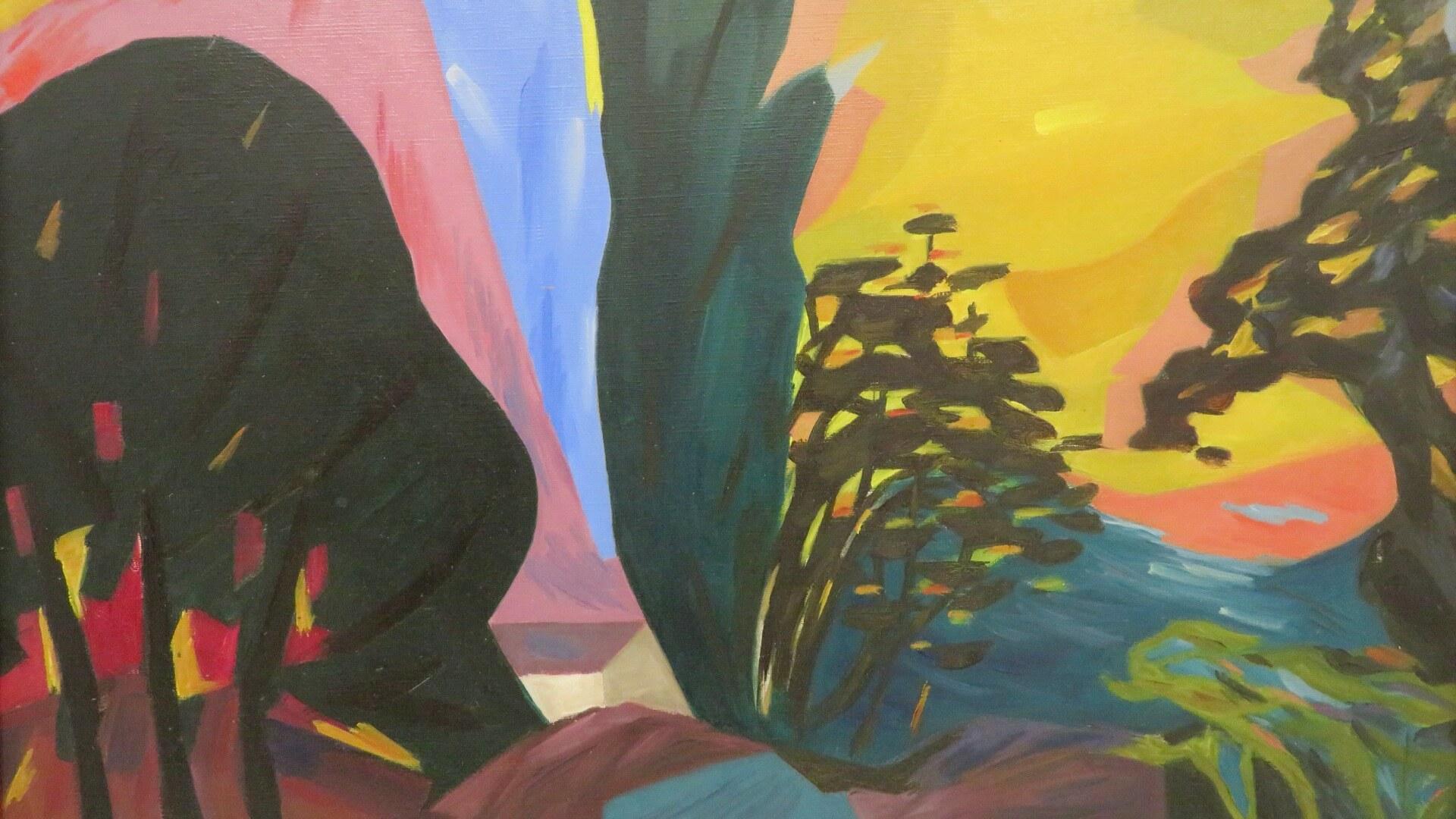 Paul Bolot, peinture à l'huile post-impressionniste colorée du milieu du siècle dernier  - Post-impressionnisme Painting par Paul Louis Bolot
