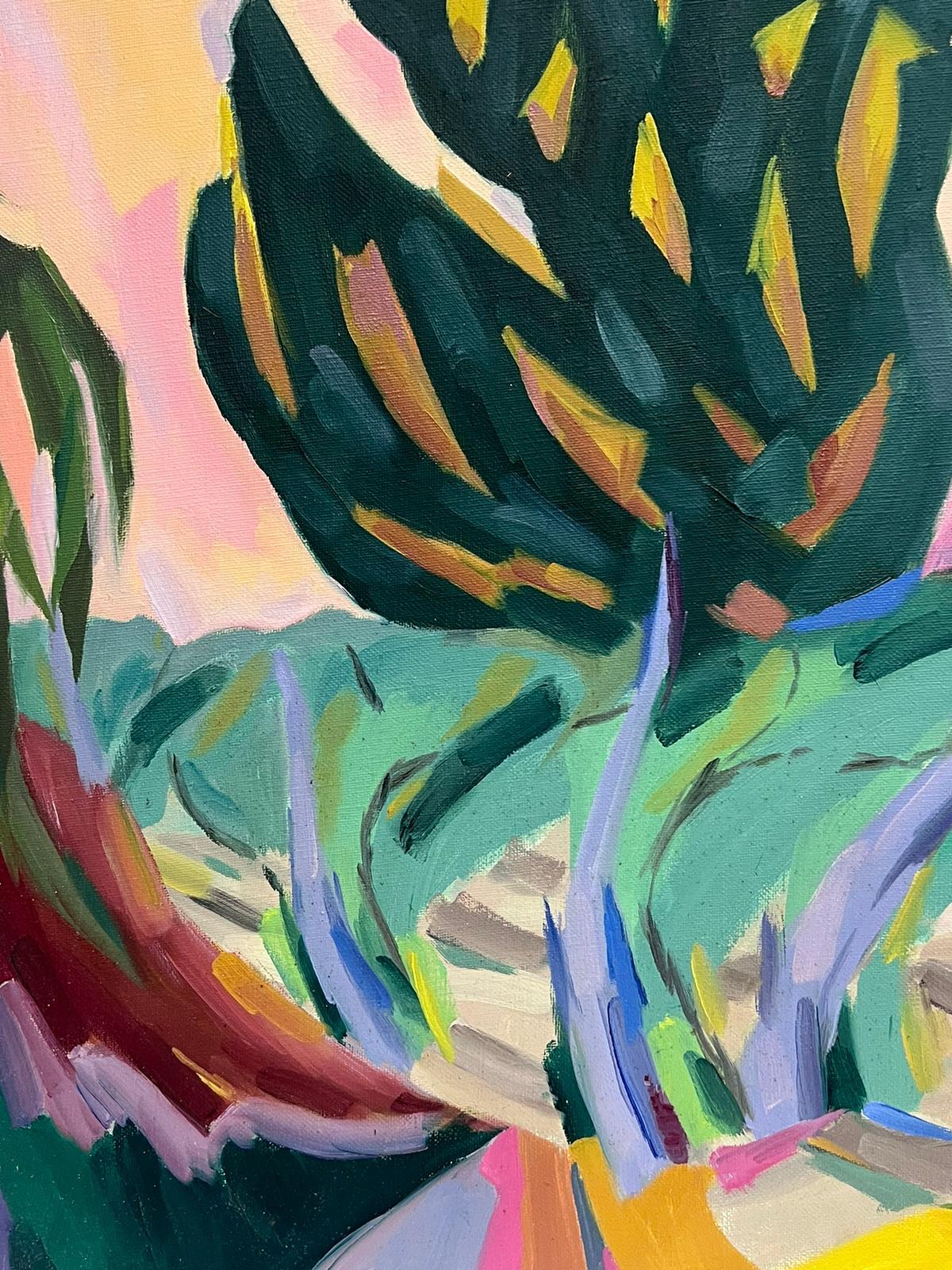 Peinture à l'huile française post-impressionniste des années 1960 représentant un arbre d'olivier en Provence  - Post-impressionnisme Painting par Paul-Louis Bolot (French 1918-2003)