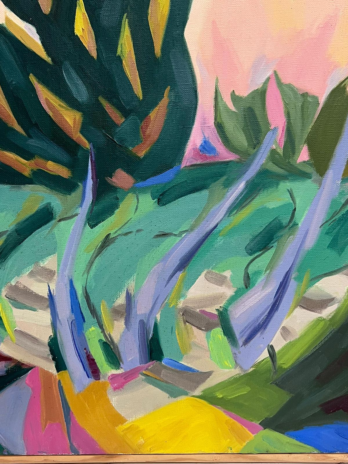 Peinture à l'huile française post-impressionniste des années 1960 représentant un arbre d'olivier en Provence  en vente 1