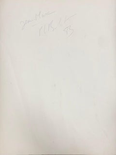 Peinture moderniste française des années 1980 - Figure abstraite multicolore amusante avec violon