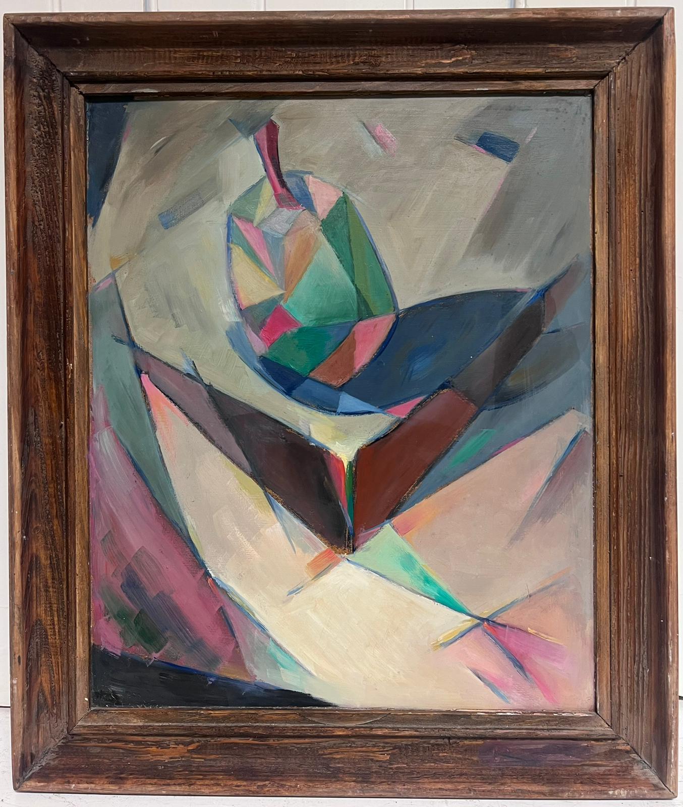 Cubist Still Life
by Paul-Louis Bolot (French 1918-2003)
oil on board, framed
signed and dated 1981 verso
framed: 21.5 x 18 inches
board: 18 x 15 inches
original oil painting
condition: very good and sound
provenance: all the paintings we have by