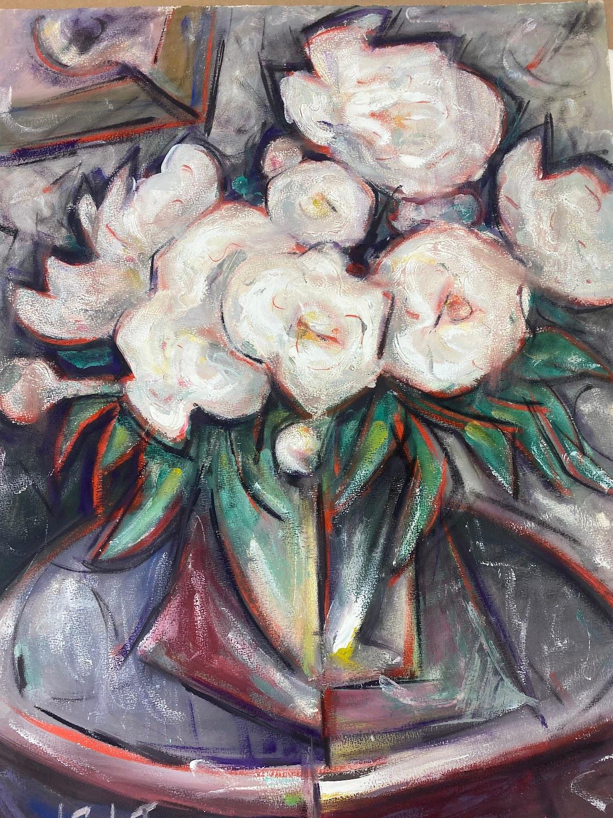 White Peonies
by Paul-Louis Bolot (French 1918-2003)
signed
original gouache painting on thick paper/ card
unframed
condition: very good and sound; the edges have a few curls and scuffs/ edge tears which should all cover once flattened or framed.