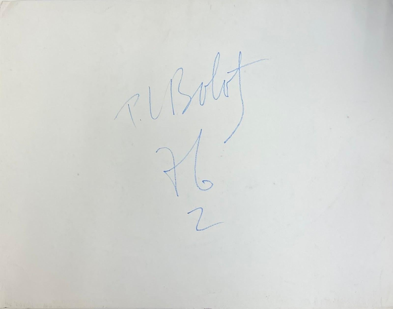 by Paul-Louis Bolot (French 1918-2003)
signed initials 
original gouache painting on thick paper/ card
unframed
condition: very good and sound; the edges have a few curls and scuffs/ edge tears which should all cover once flattened or framed.