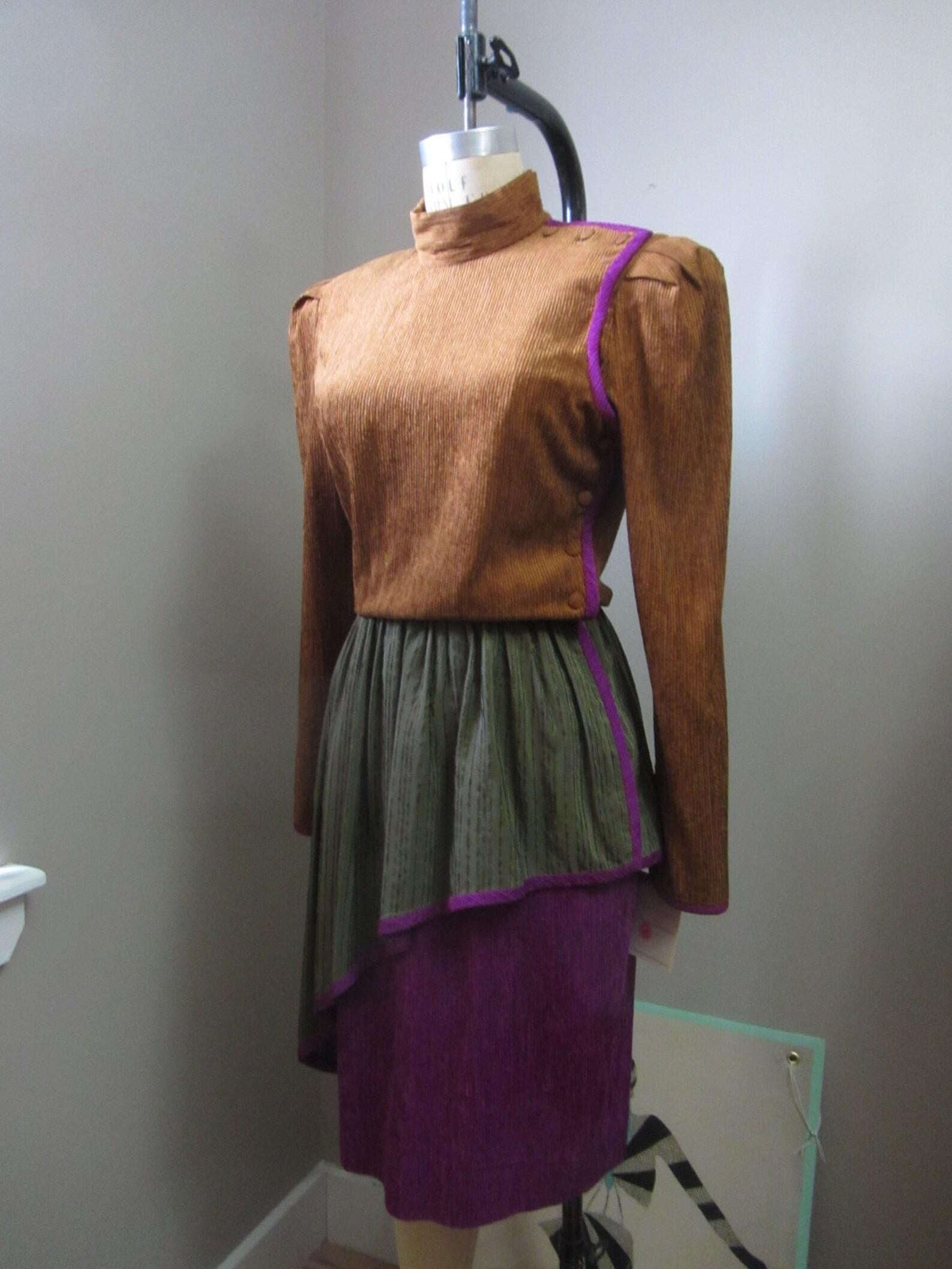  Paul Louis Orrier Tricolor Silk Dress For Sale 1