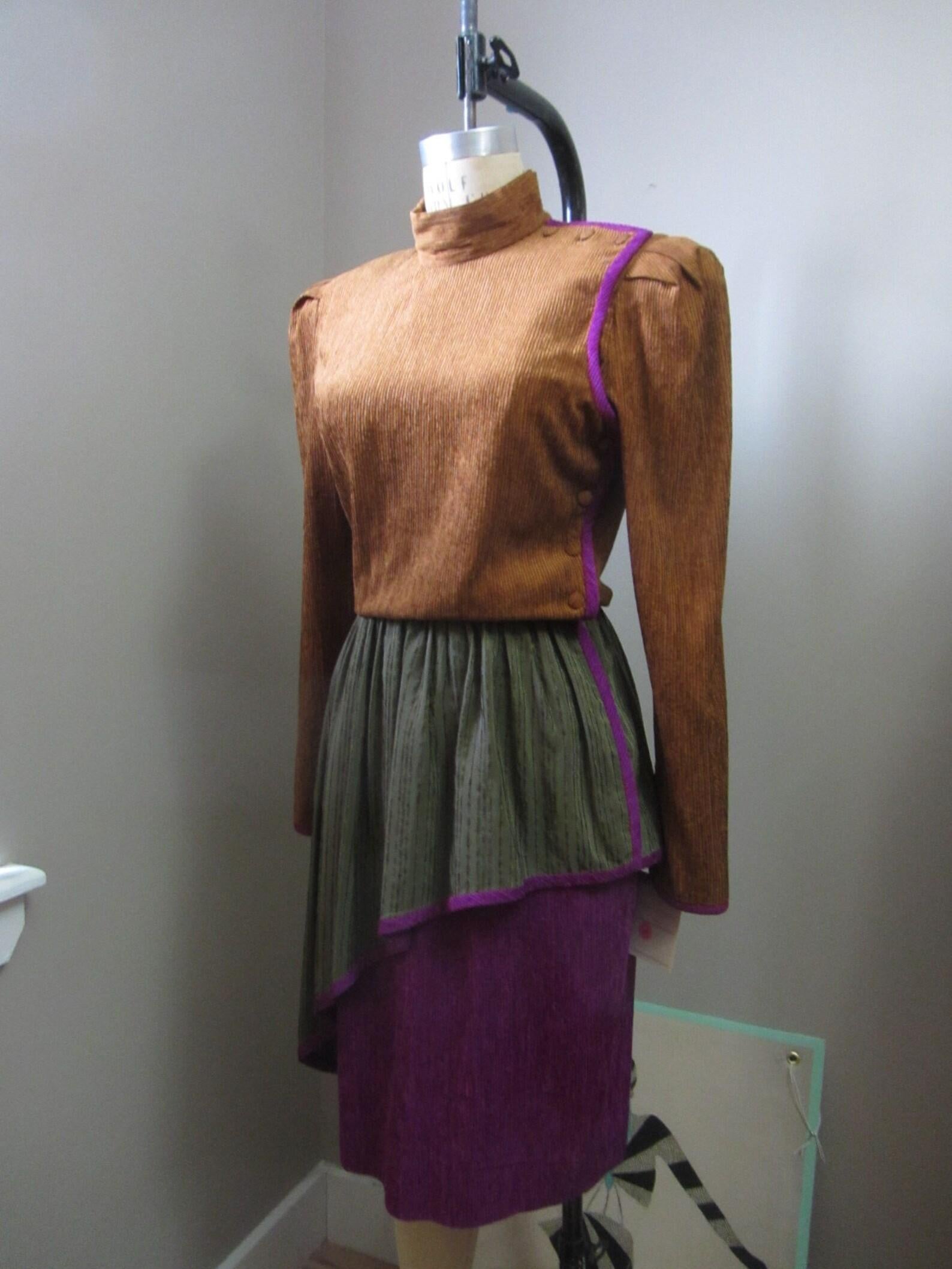 De las mujeres Vestido de seda tricolor Paul-Louis Orrier en venta