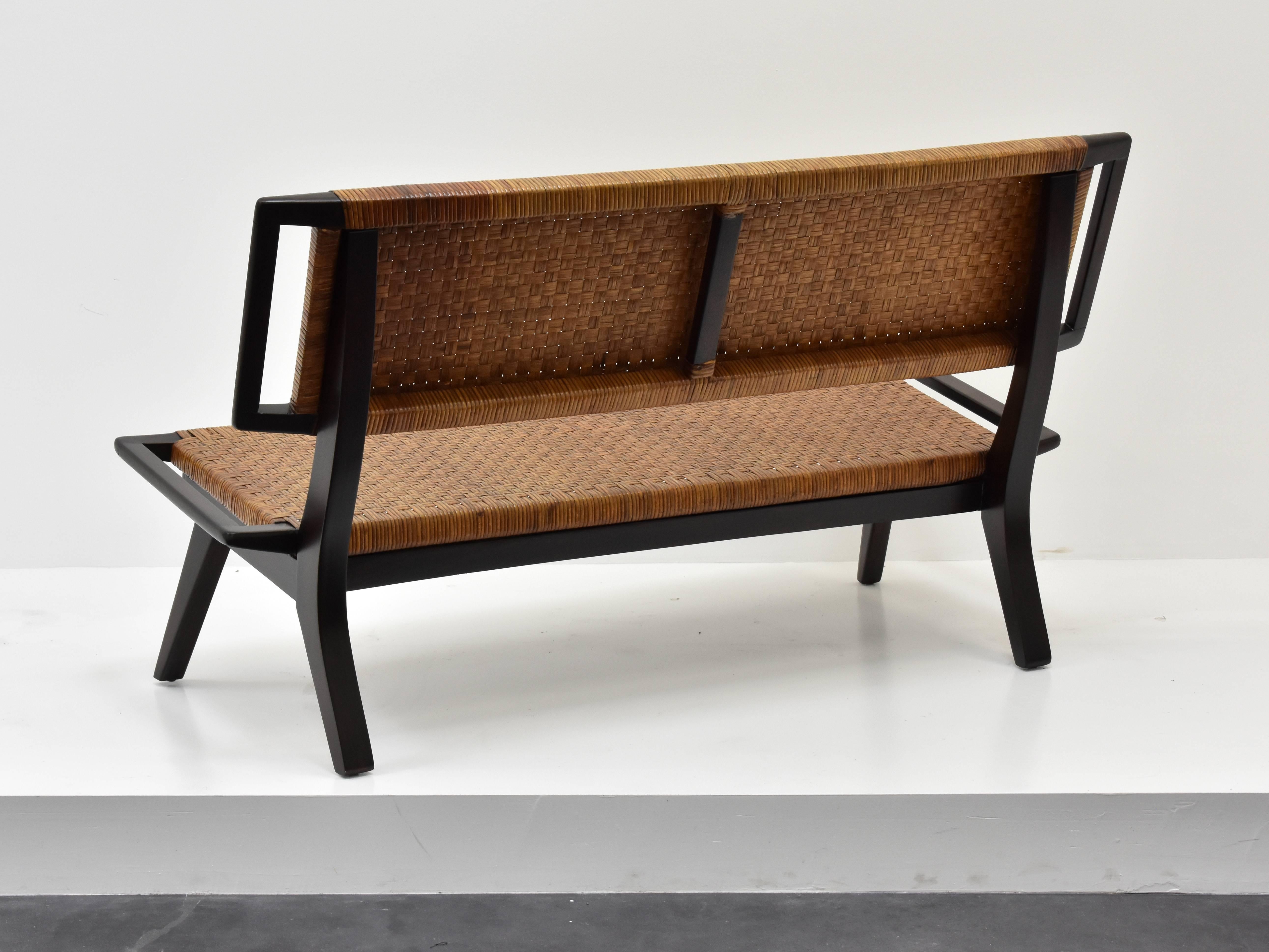 wooden settee bench