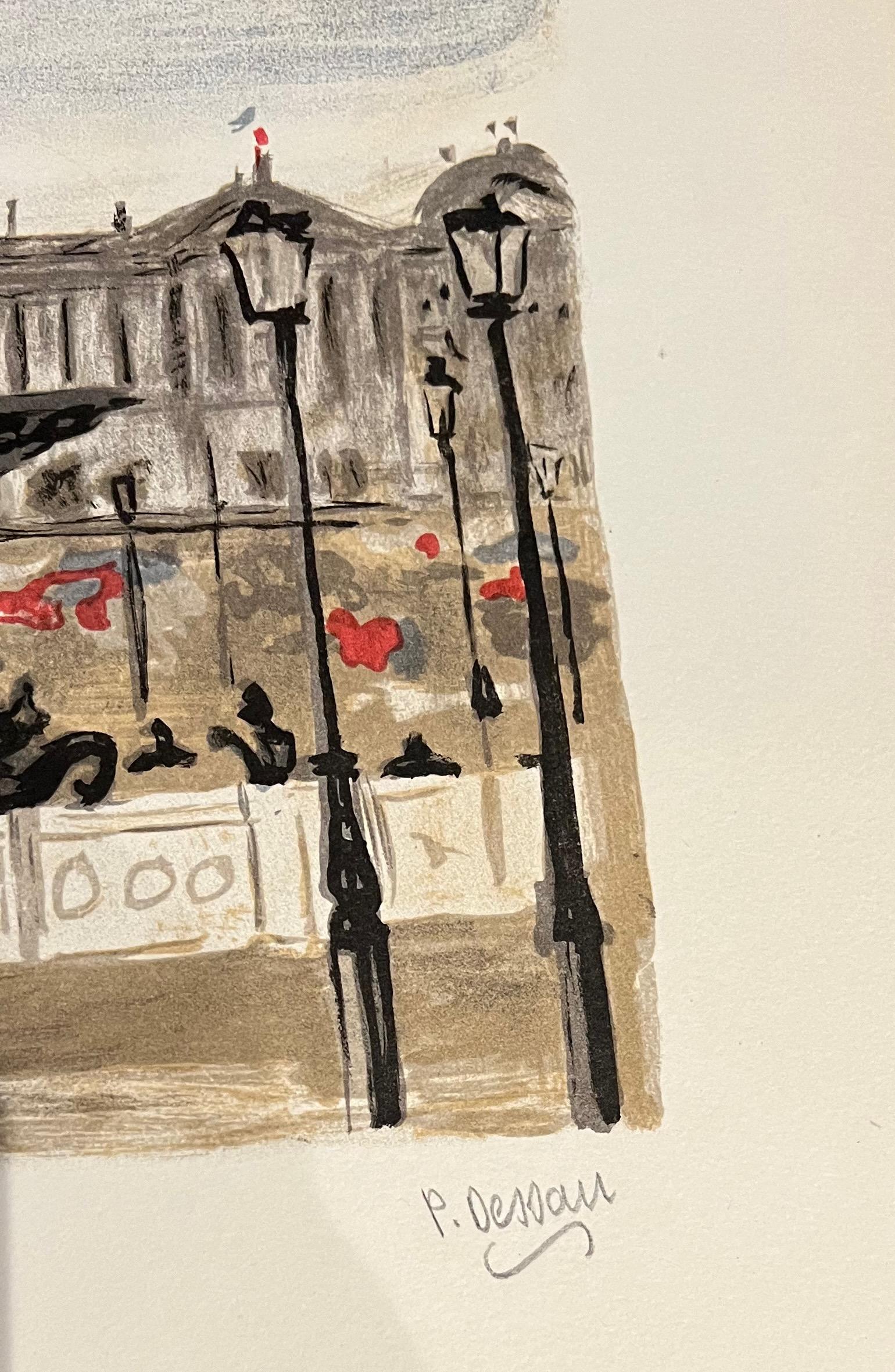 La Place de la Concorde - Painting Contemporáneo de Paul Lucien Dessau