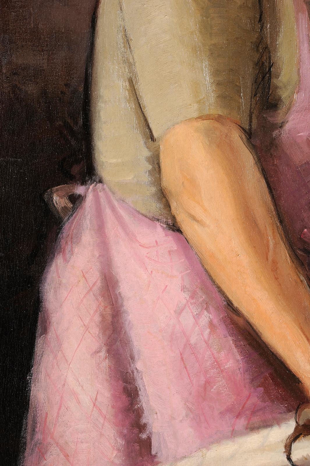Paul LUNAUD
(Brantôme 1900 - 1949)
La stiratrice
Olio su legno
H. 80 cm; L. 64 cm
Firmato e datato a destra al centro, precedentemente firmato in basso a destra.
1942

Provenienza : Studio dell'artista, poi per discendenza.

Proveniente da una