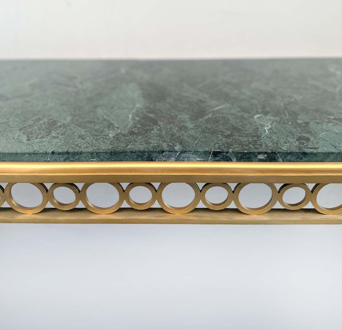 Paul M. Jones Bronze & Marble Neoclassical-Style Console Table In Good Condition For Sale In Los Angeles, CA