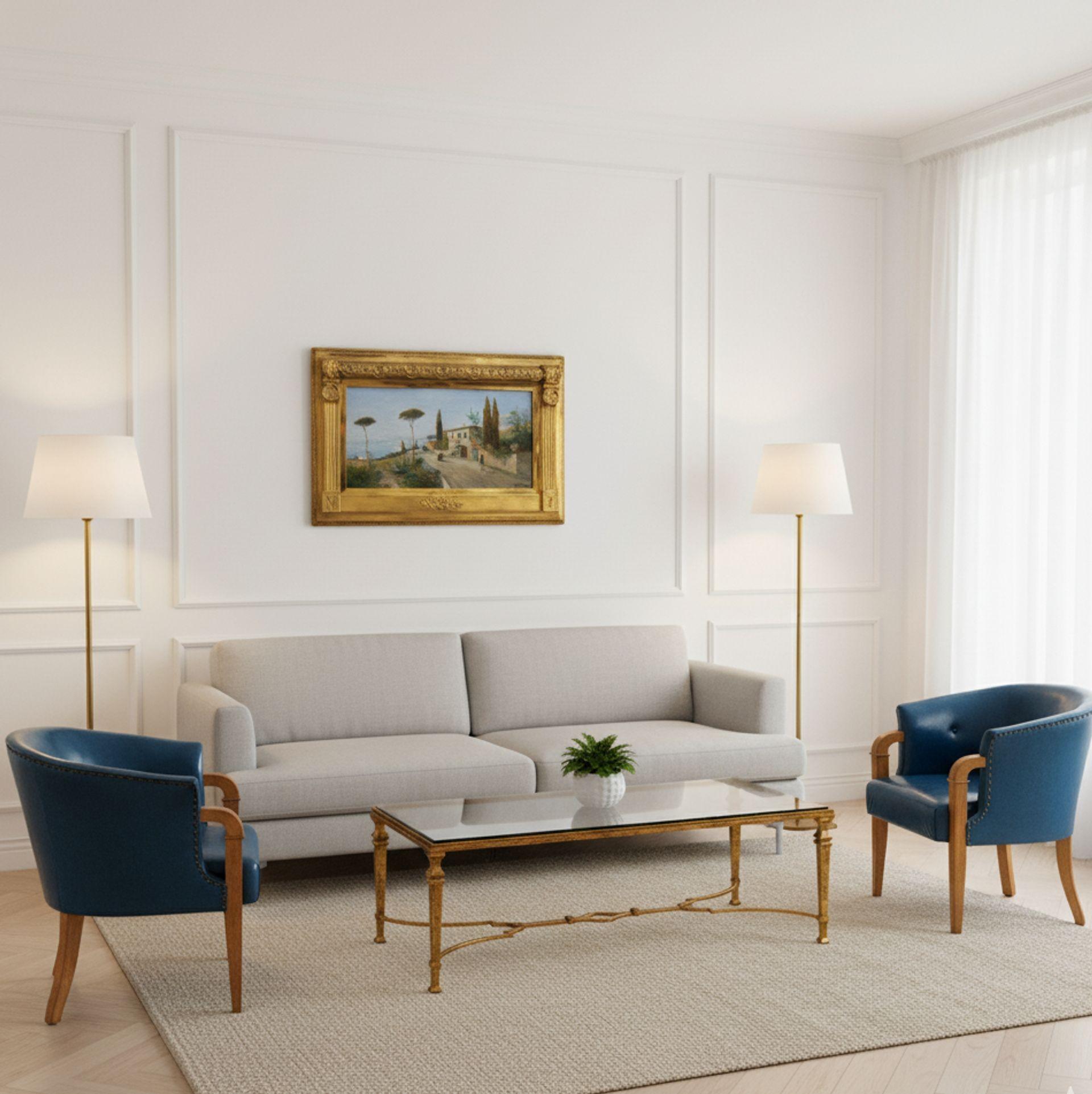 TABLE DE COCKTAIL MODERNISTE EN MÉTAL DORÉ ET VERRE
Design A&M Jones  Non marqué

45