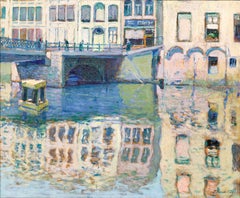 Vue de Gand" par Paul Madeline (1863 - Paris - 1920), peintre français