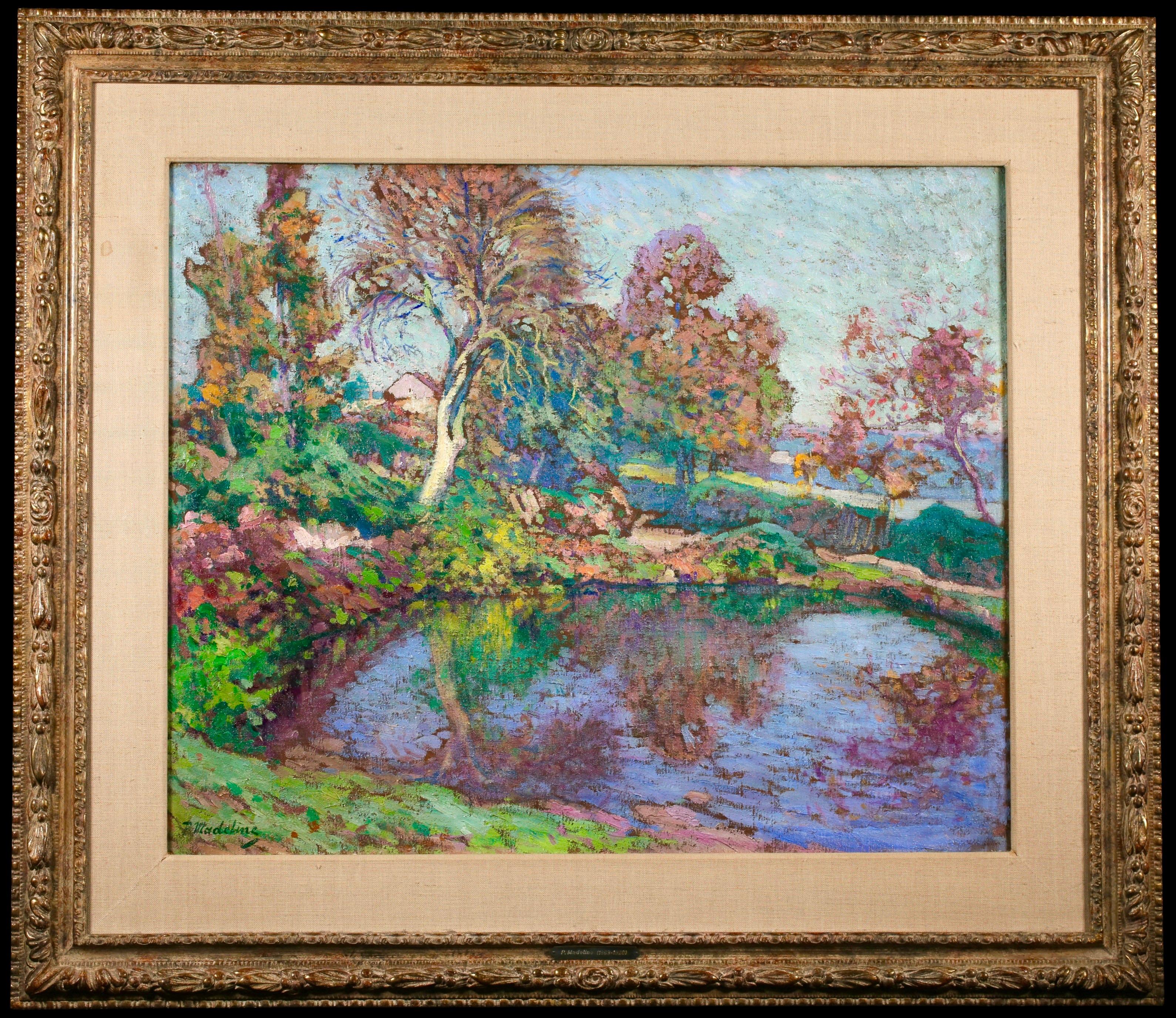 Automne - Paysage post-impressionniste, peinture à l'huile de Paul Madeline