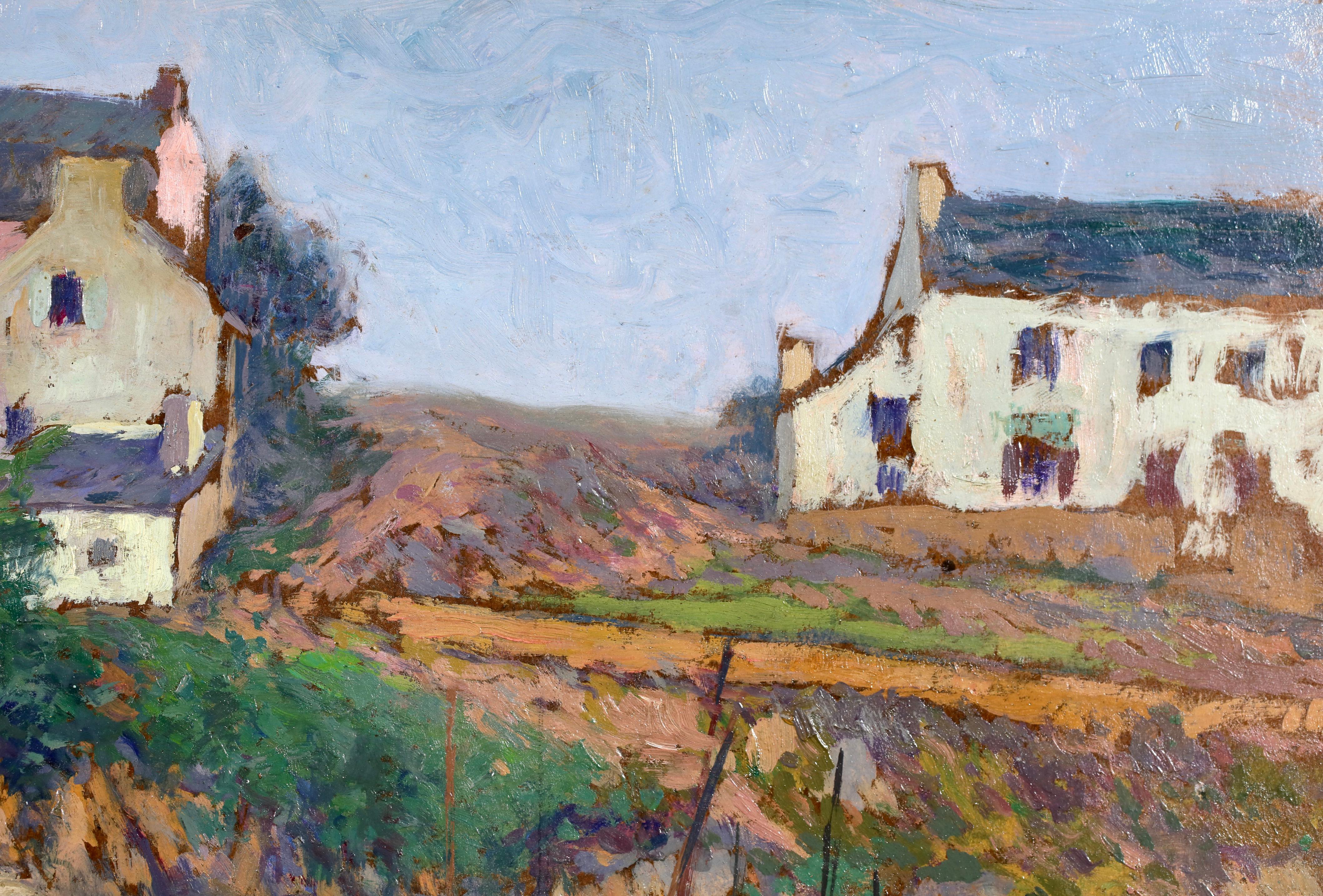 Barcos de pesca en Doelan - Paisaje postimpresionista Óleo de Paul Madeline en venta 4