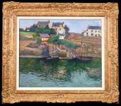 Fishing Boats at Doelan - Post Impressionist Landscape Oil by Paul Madeline