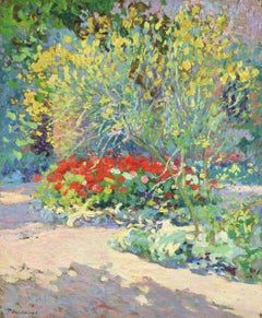 Fleurs d'ete - Paysage post-impressionniste à l'huile de Paul Madeline