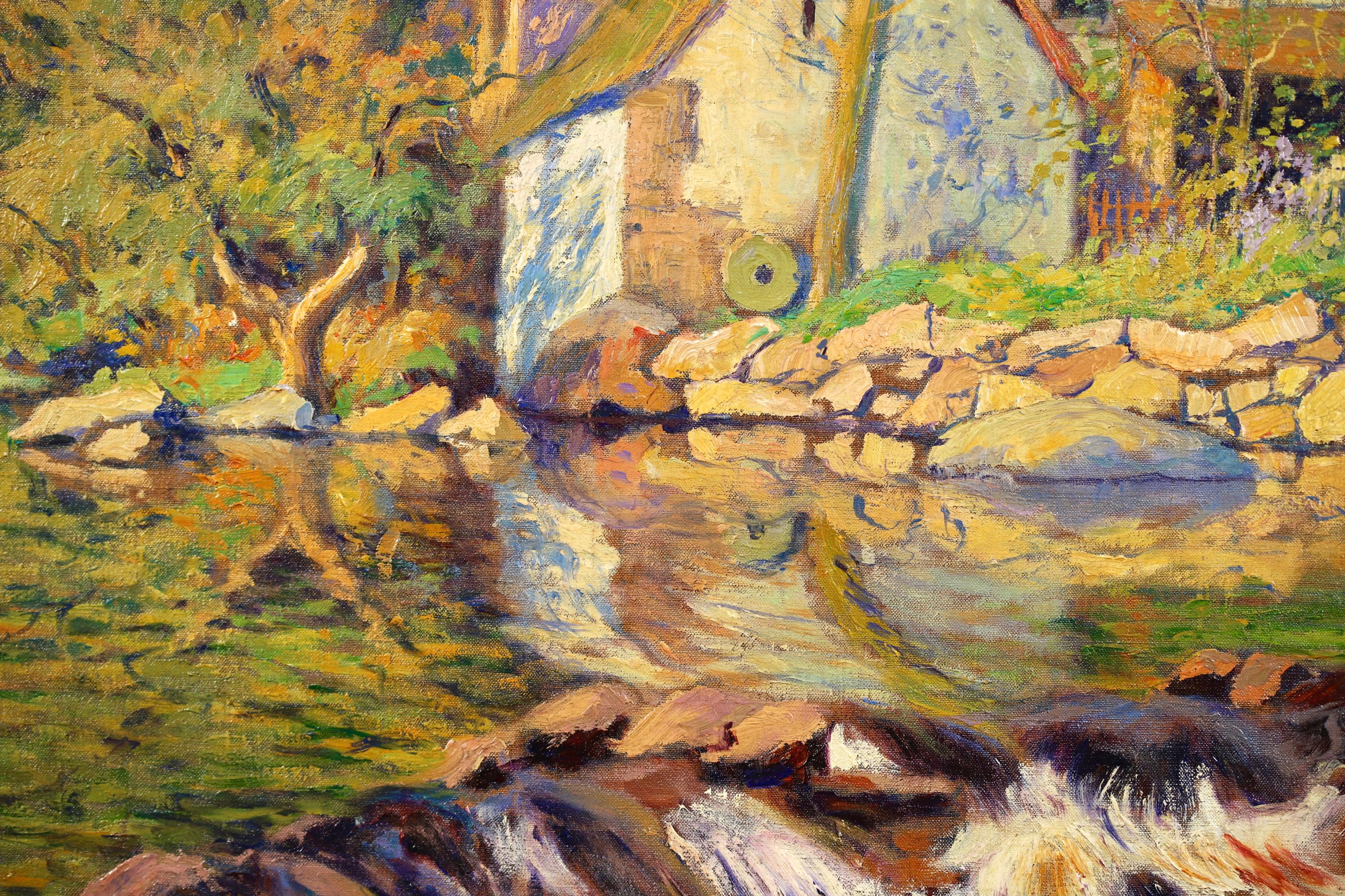 Le Moulin de la Folie a Crozant - Impressionist Landscape Oil by Paul Madeline For Sale 7