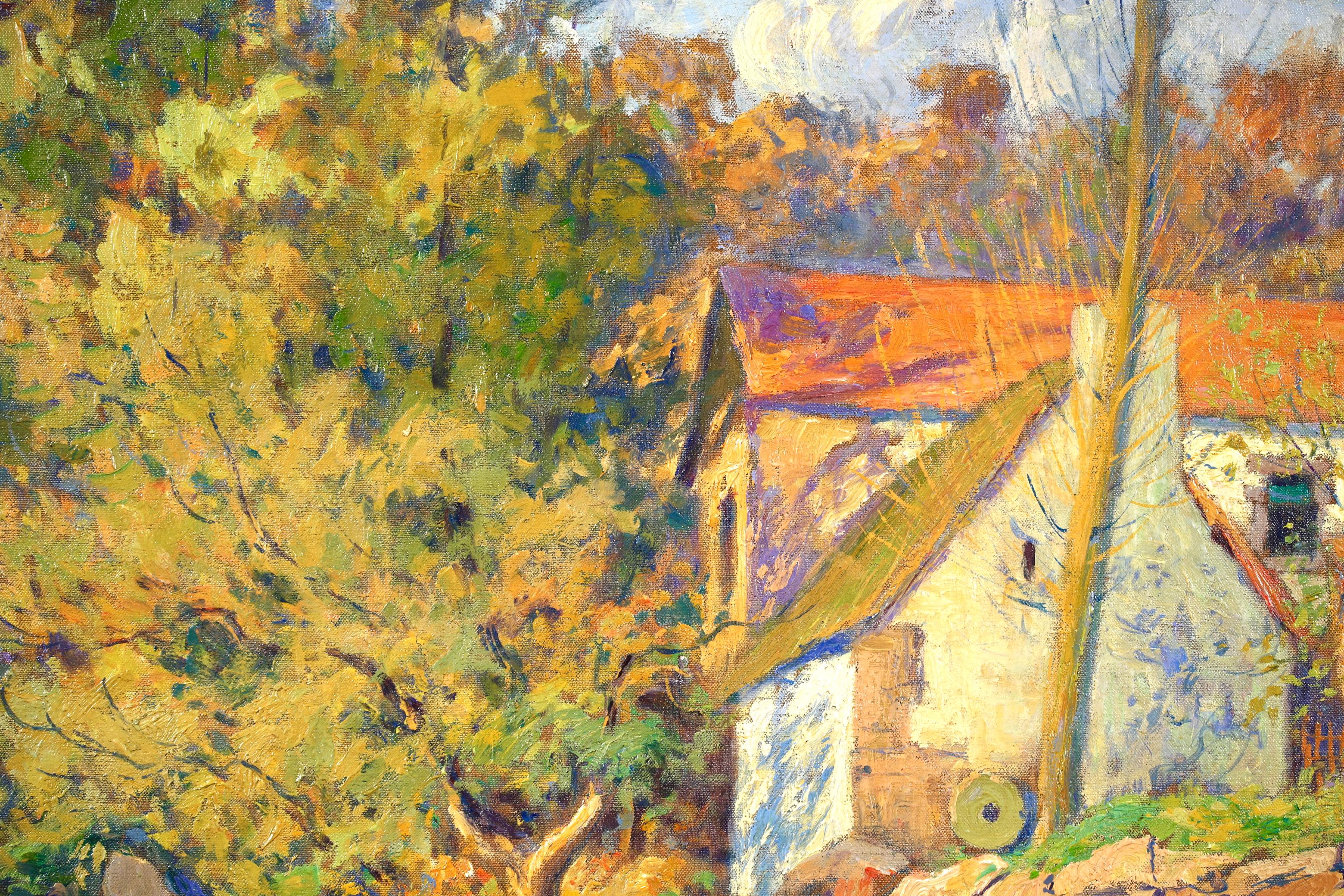 Le Moulin de la Folie à Crozant - Paysage impressionniste Huile de Paul Madeline en vente 2