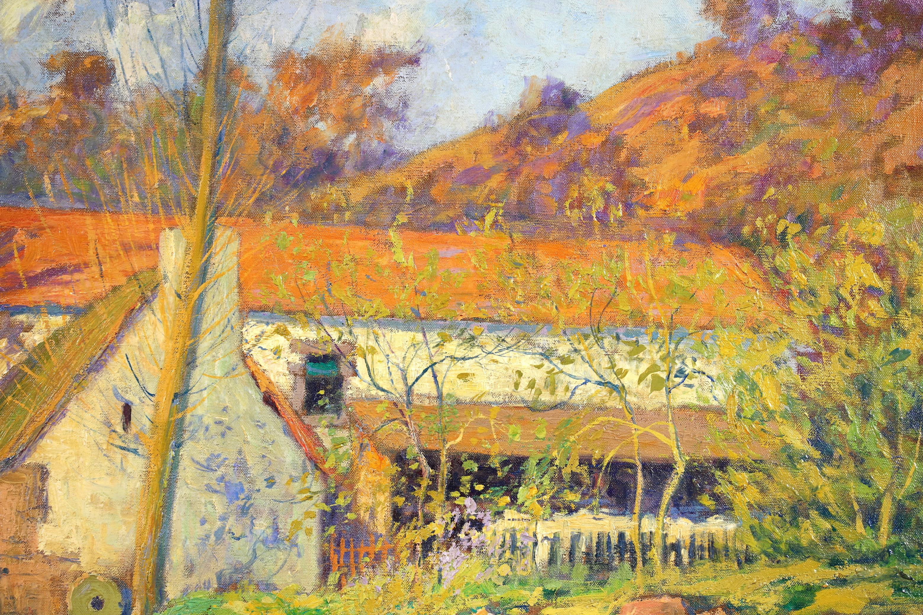 Le Moulin de la Folie a Crozant - Impressionist Landscape Oil by Paul Madeline For Sale 1