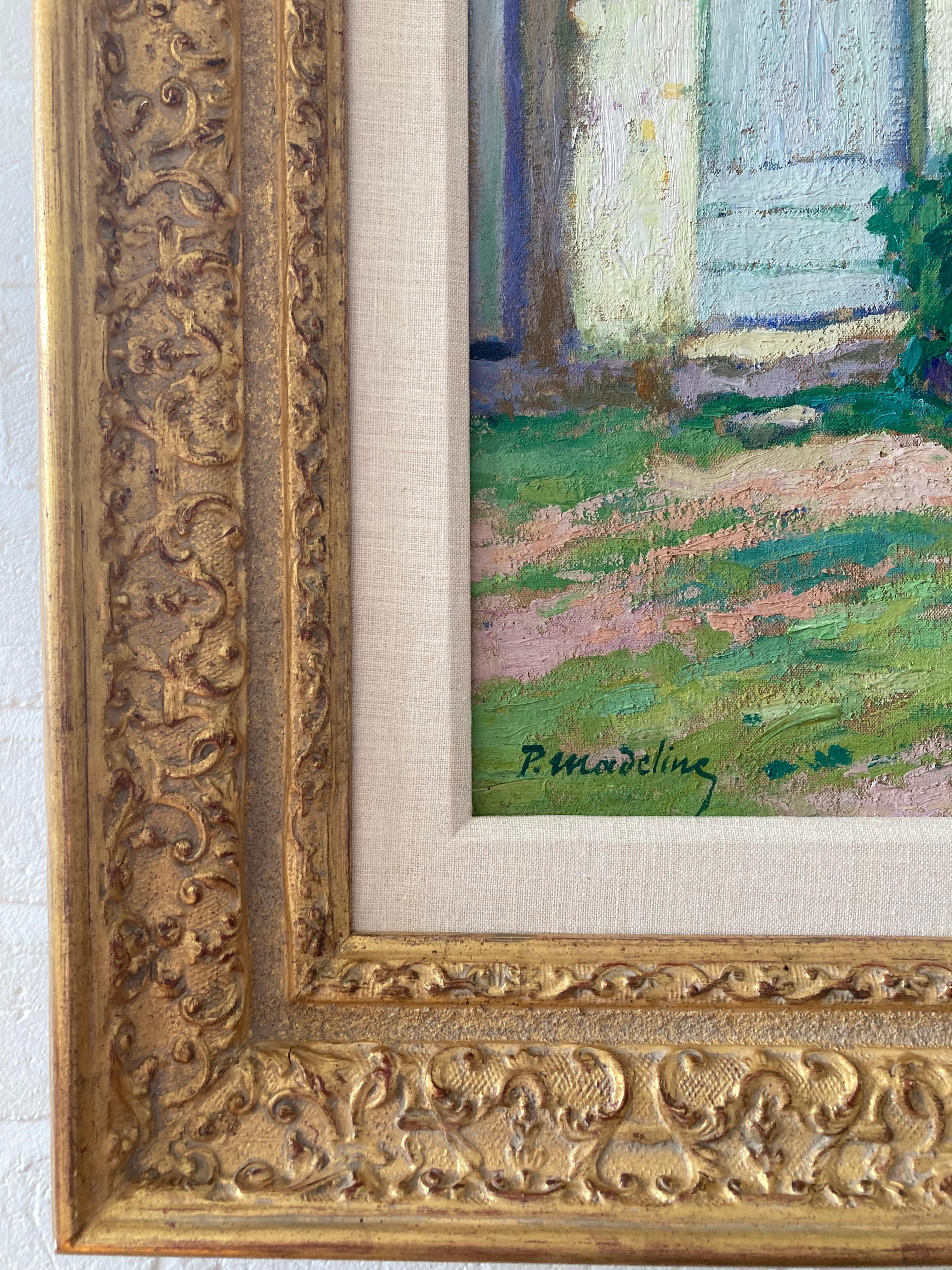 Paul Madeline, Impressionist summer garden scene For Sale 6