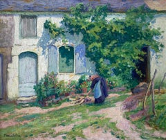 Paul Madeline, escena de jardín de verano impresionista