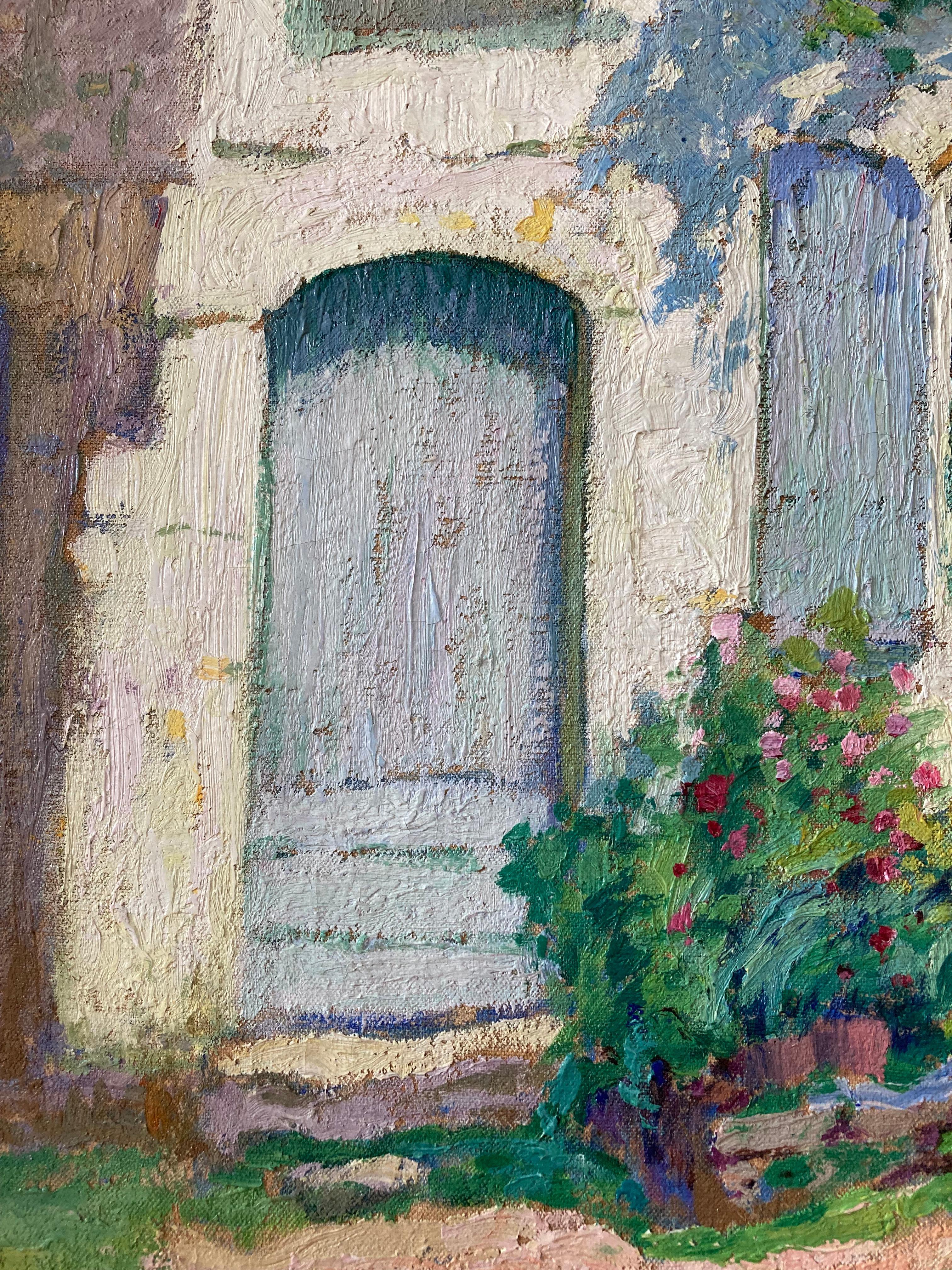 Paul Madeline, Impressionist summer garden scene For Sale 2