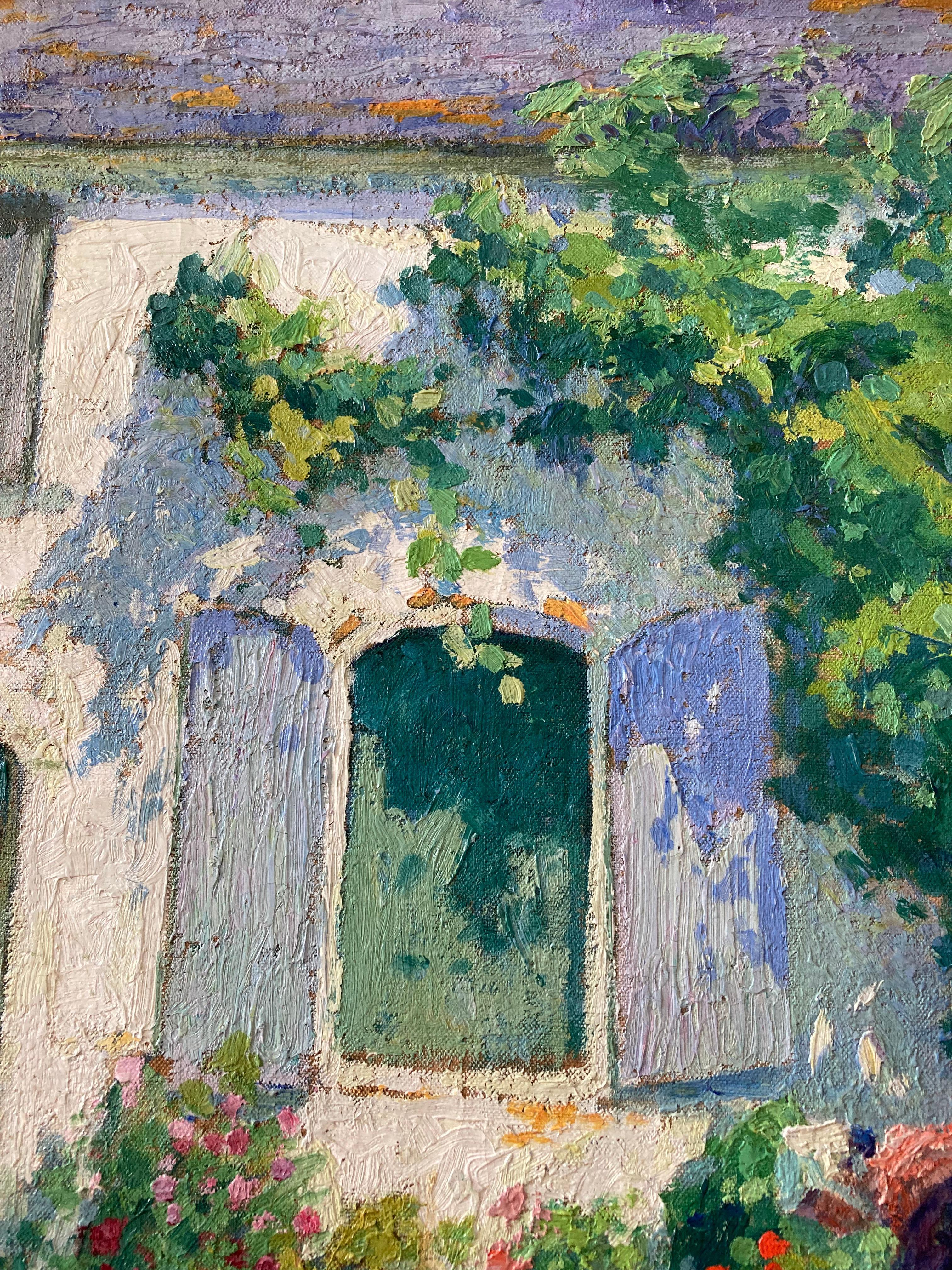 Paul Madeline, Impressionist summer garden scene For Sale 3