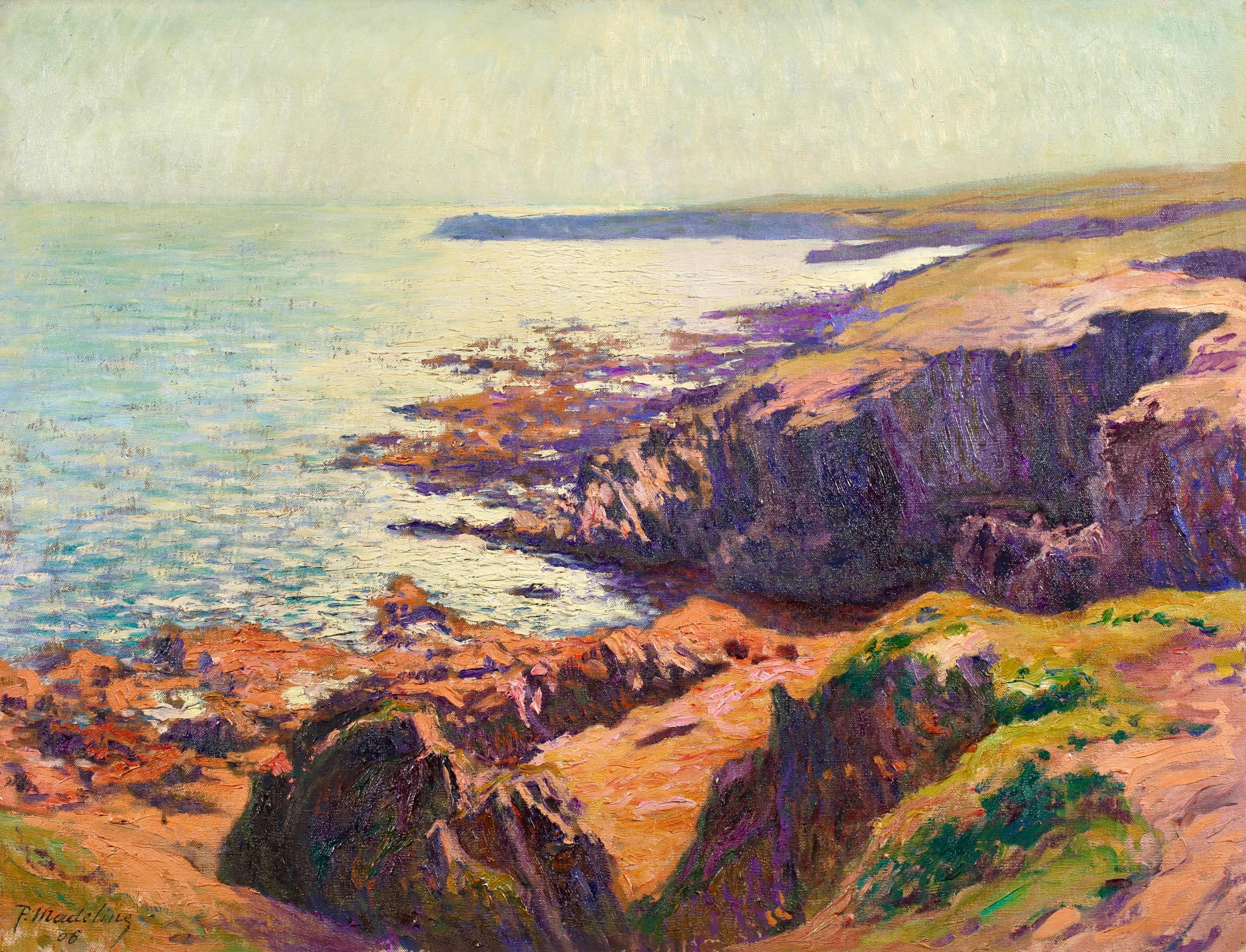 Pointe du Raz - Cap Sizun - Postimpressionistische Landschaft Öl von Paul Madeline im Angebot 1