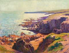 Pointe du Raz - Cap Sizun - Paisaje postimpresionista Óleo de Paul Madeline