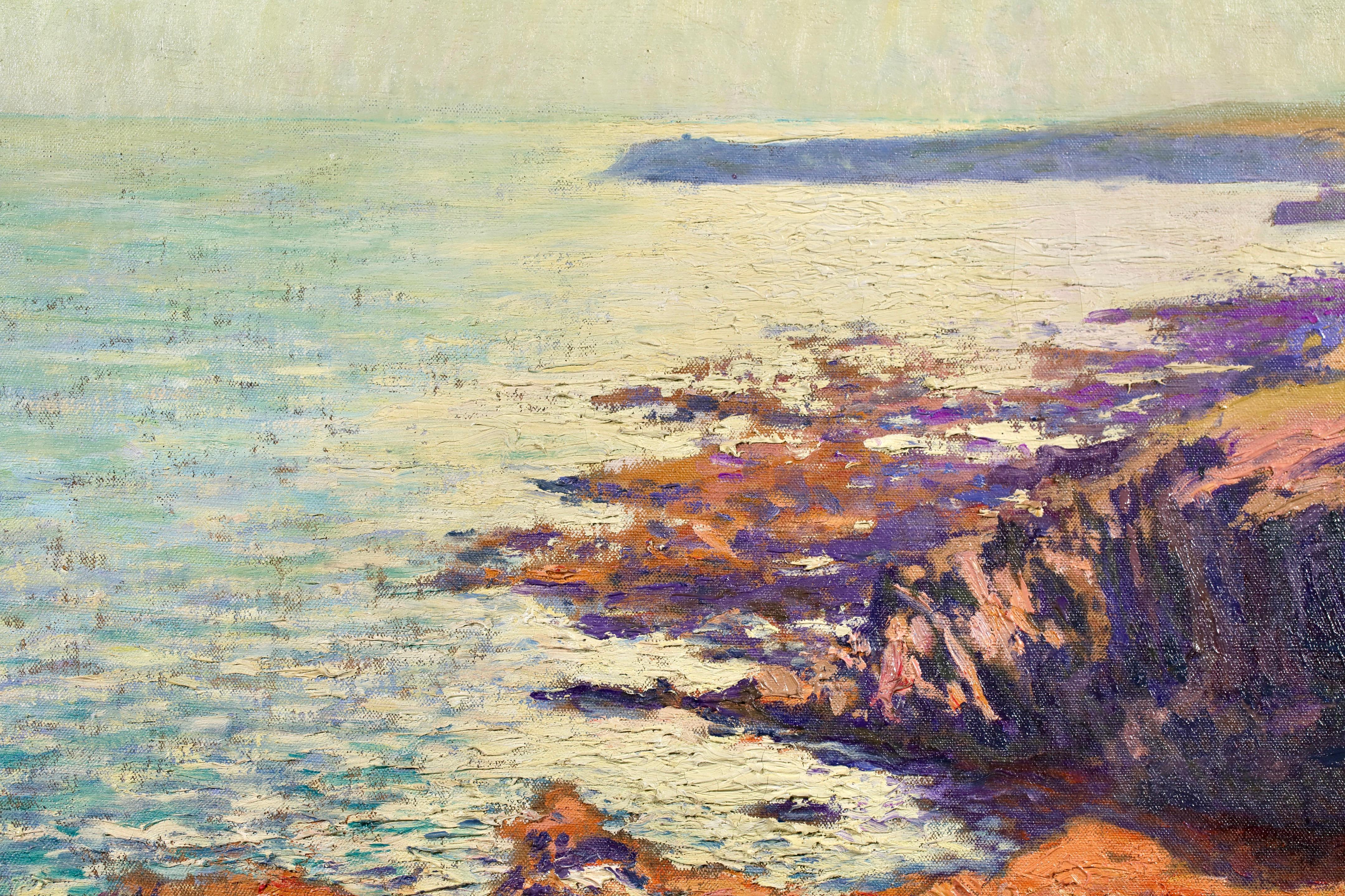 Pointe du Raz - Cap Sizun - Postimpressionistische Landschaft Öl von Paul Madeline im Angebot 3