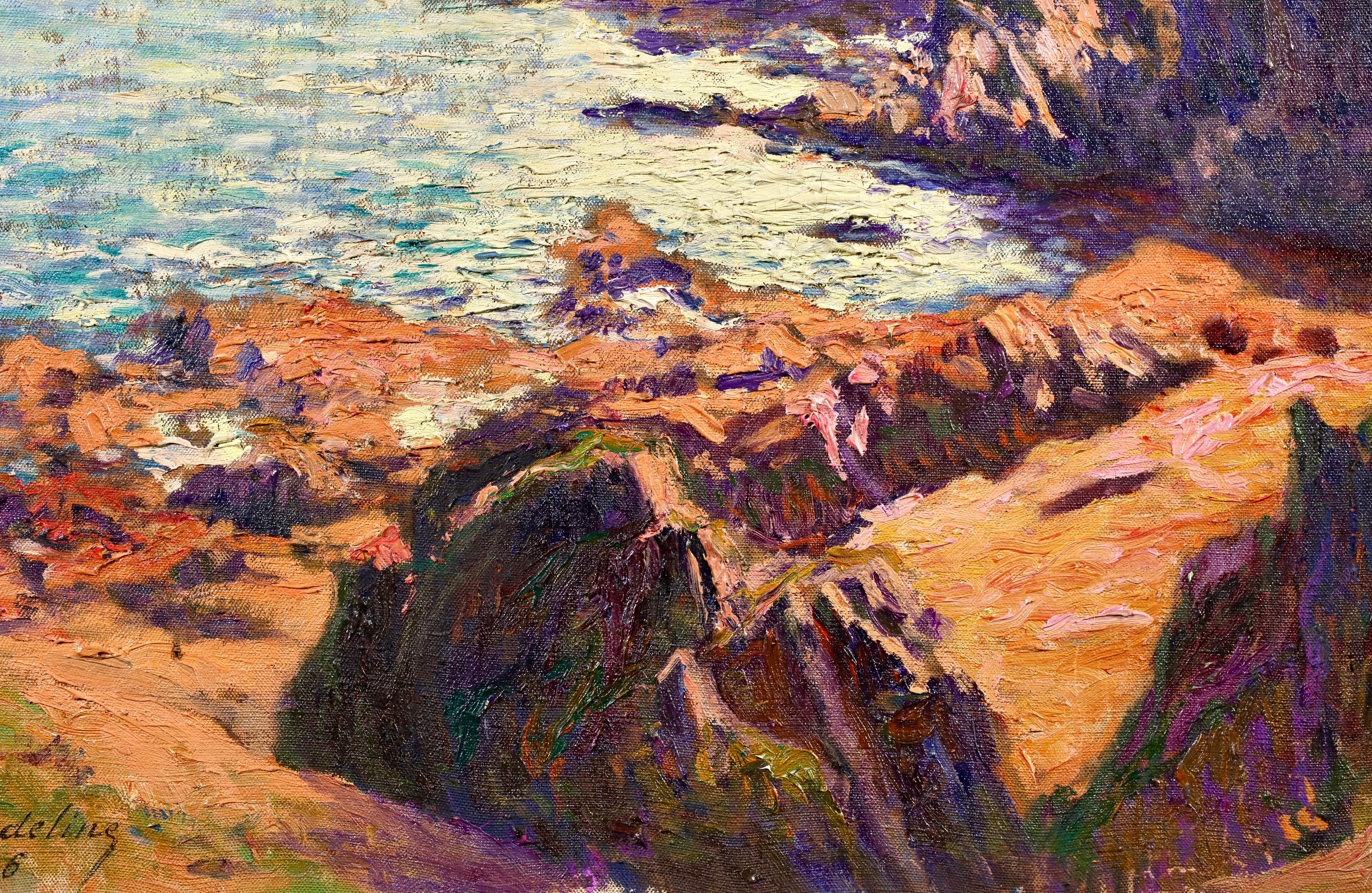 Pointe du Raz - Cap Sizun - Postimpressionistische Landschaft Öl von Paul Madeline im Angebot 5