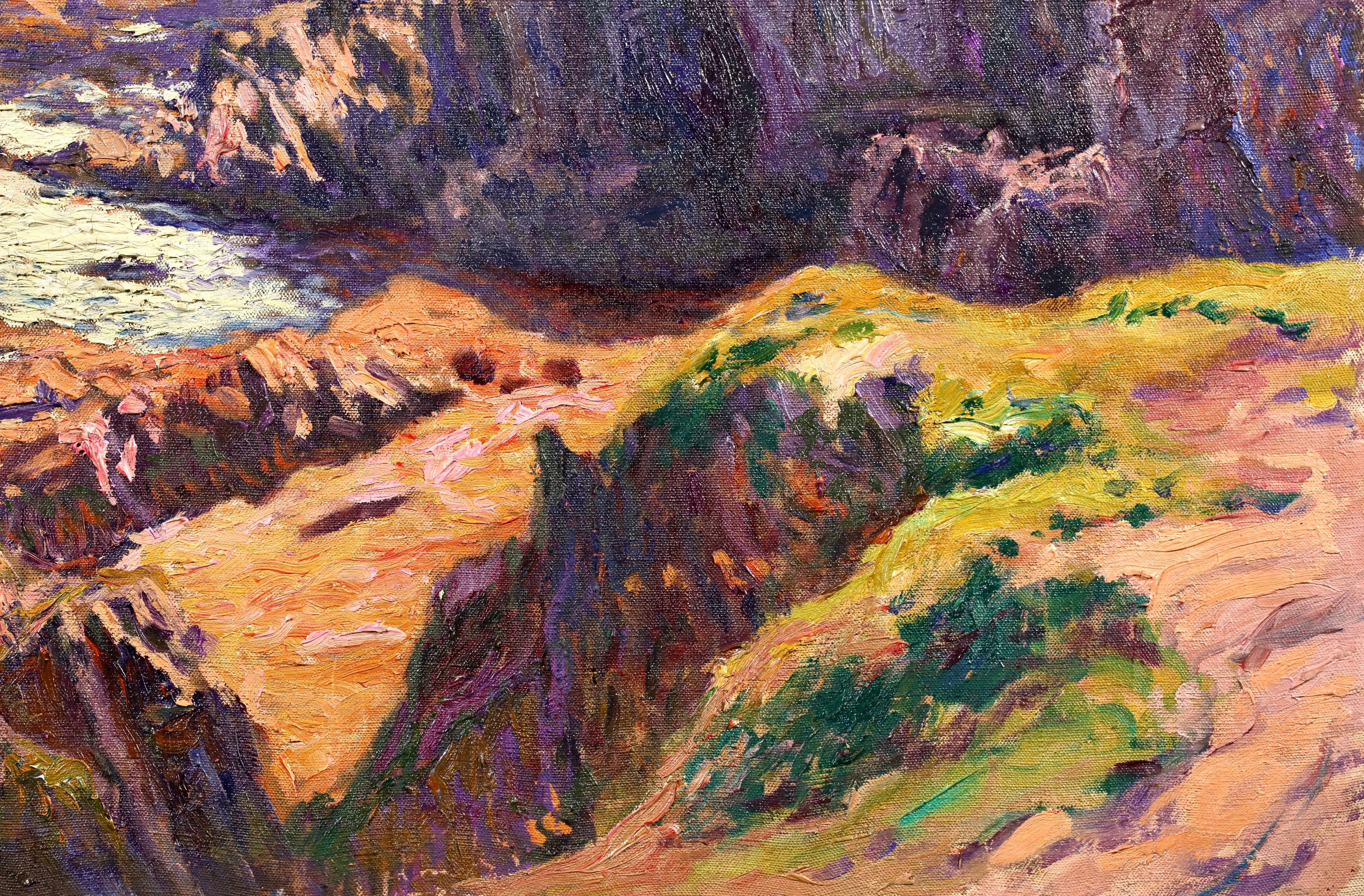 Pointe du Raz - Cap Sizun - Postimpressionistische Landschaft Öl von Paul Madeline im Angebot 6