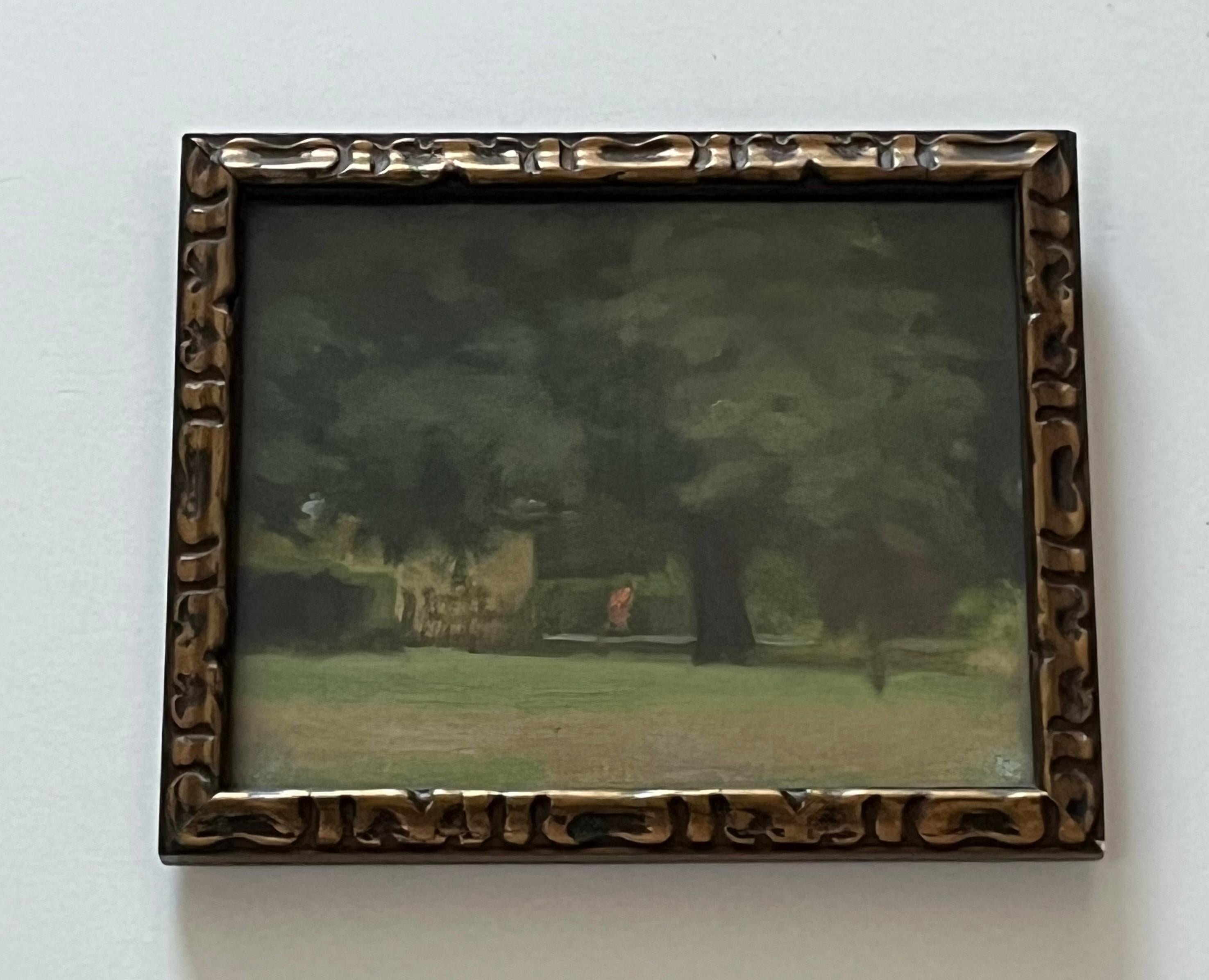 Circle of Paul Maitland, British impressionist, Figure walking in a London park For Sale 6