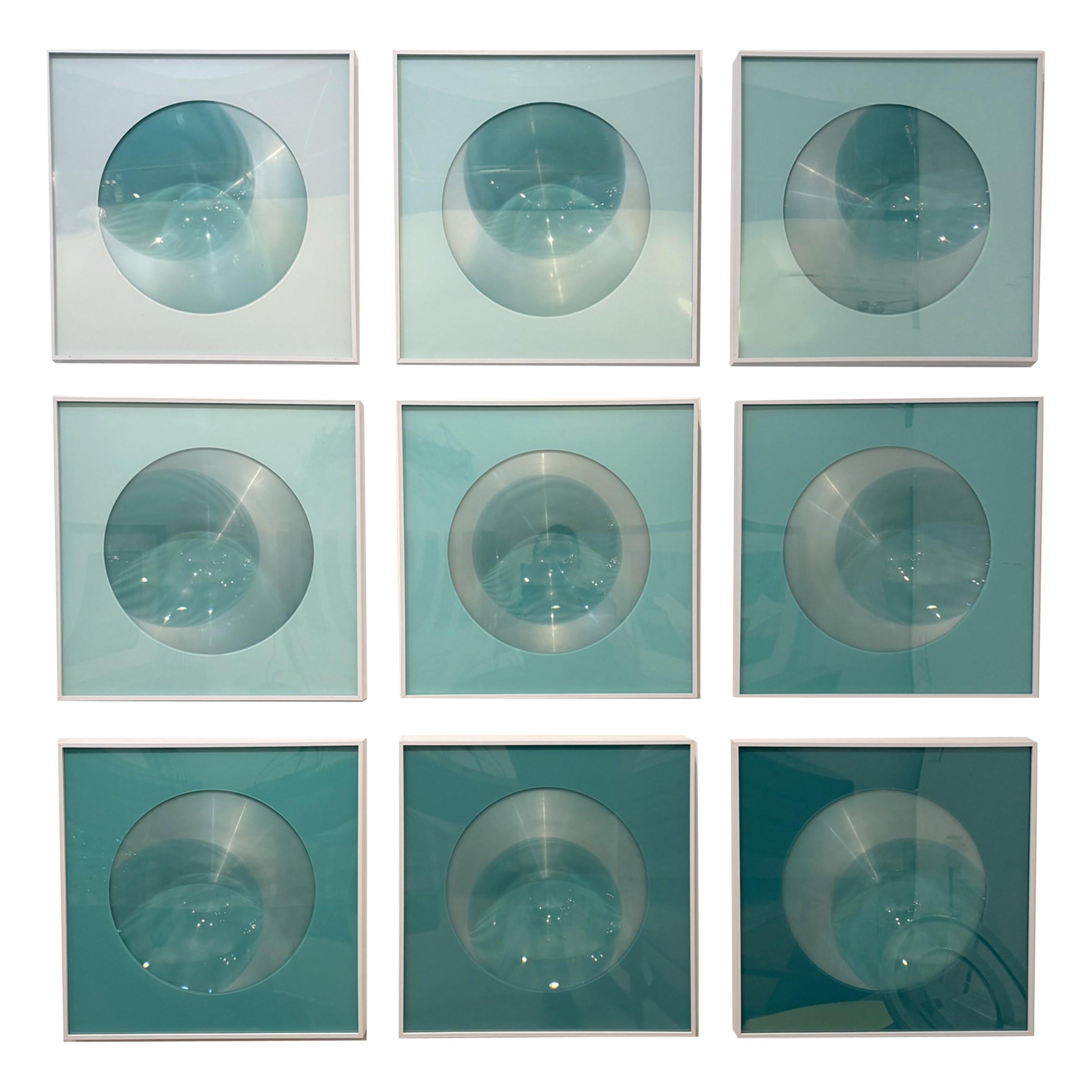 Paul Makovski American Acrylic 
Vinyl Abstract Assemblage Art, Titled: "Sandra"