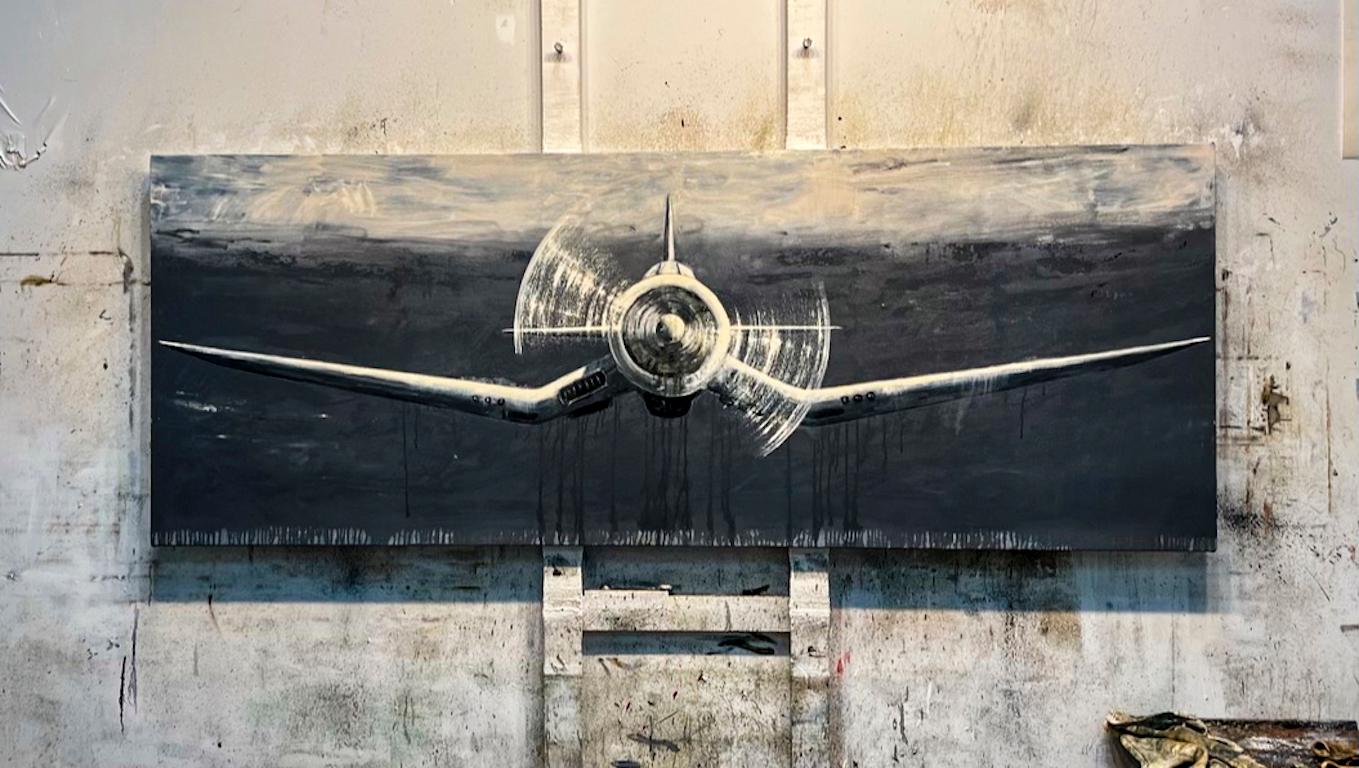 Paul Manes – Flugzeug ohne Titel, Gemälde 2023