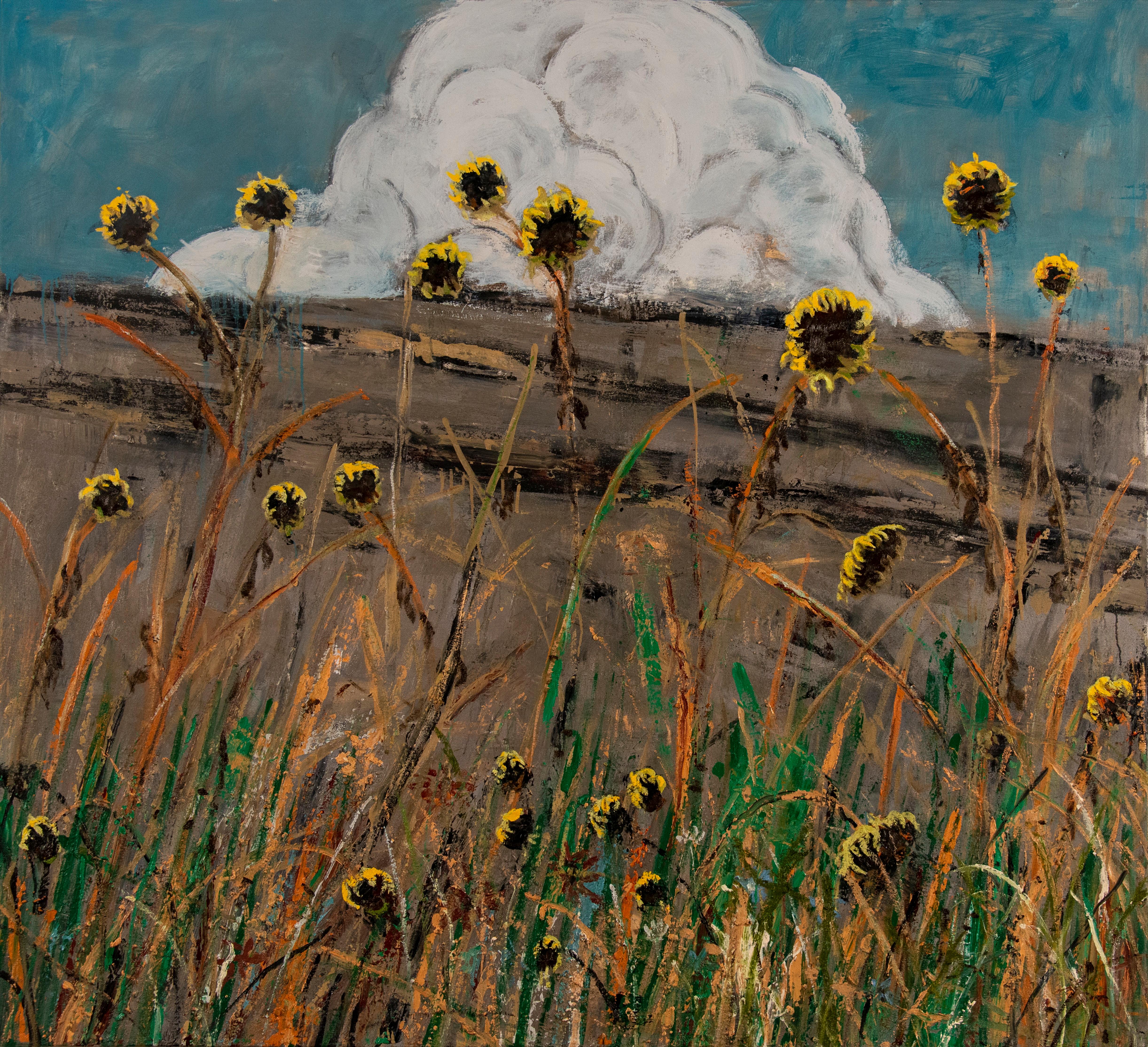 Paul Manes – Sonnenblume ohne Titel, Gemälde 2021