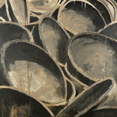 Paul Manes - Vase avec des lignes rouges, peinture 2012