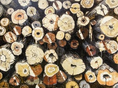 Paul Manes - Untitled - Logs, Painting 2021