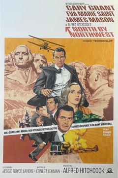 Paul Mann North By Northwest Silkscreen Print Alfred Hitchcock Contemporary Art
