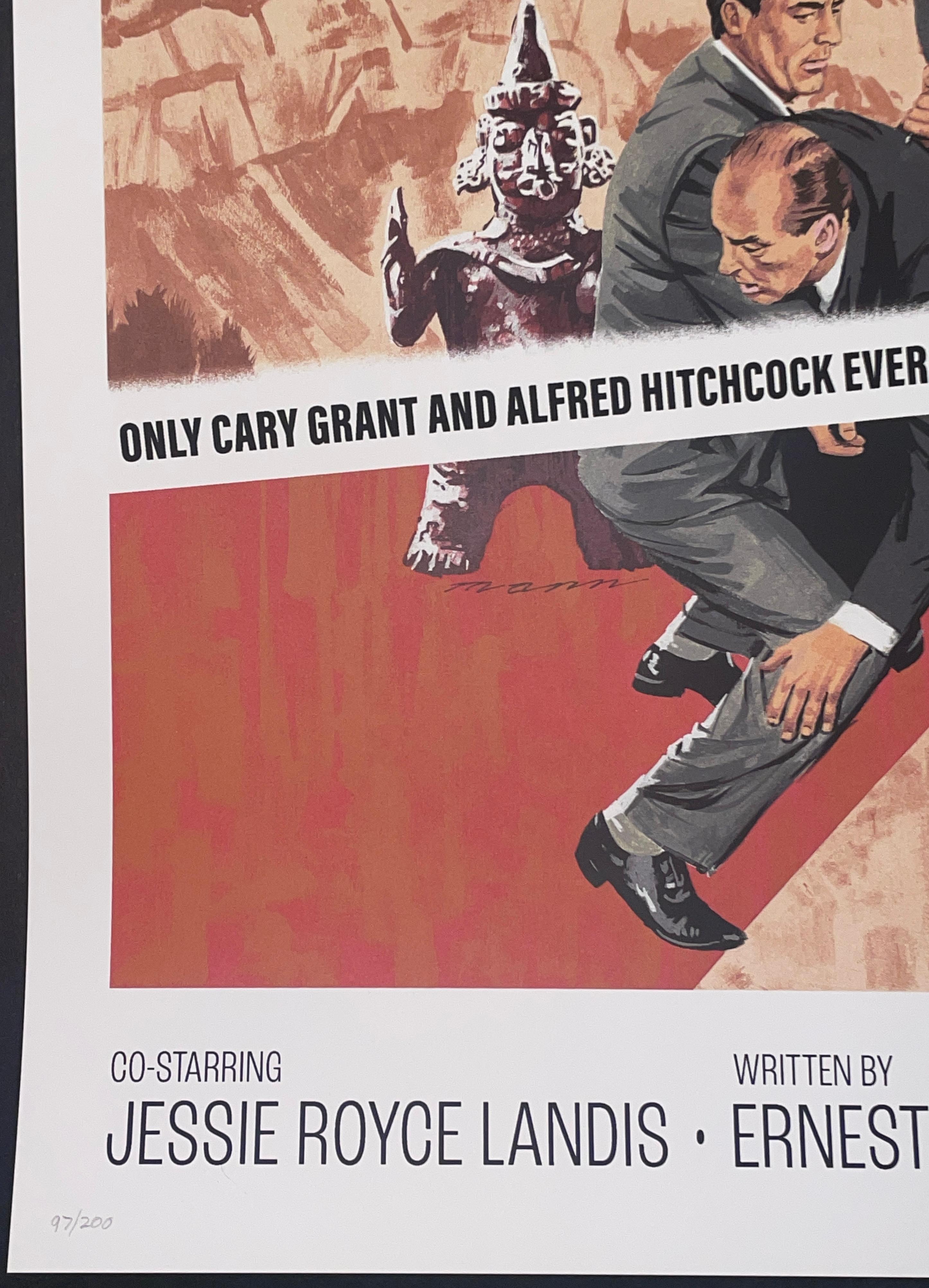 Paul Mann North By Northwest Silkscreen Print Alfred Hitchcock Contemporary Art For Sale 2