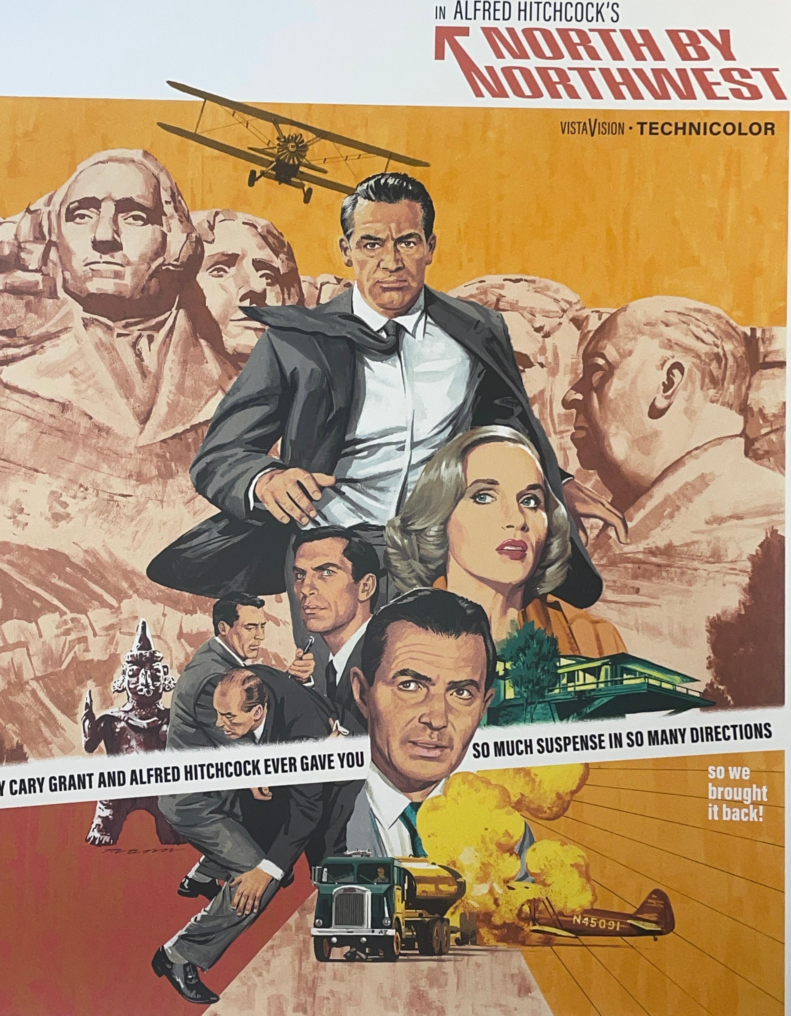 Paul Mann North By Northwest Silkscreen Print Alfred Hitchcock Contemporary Art For Sale 3