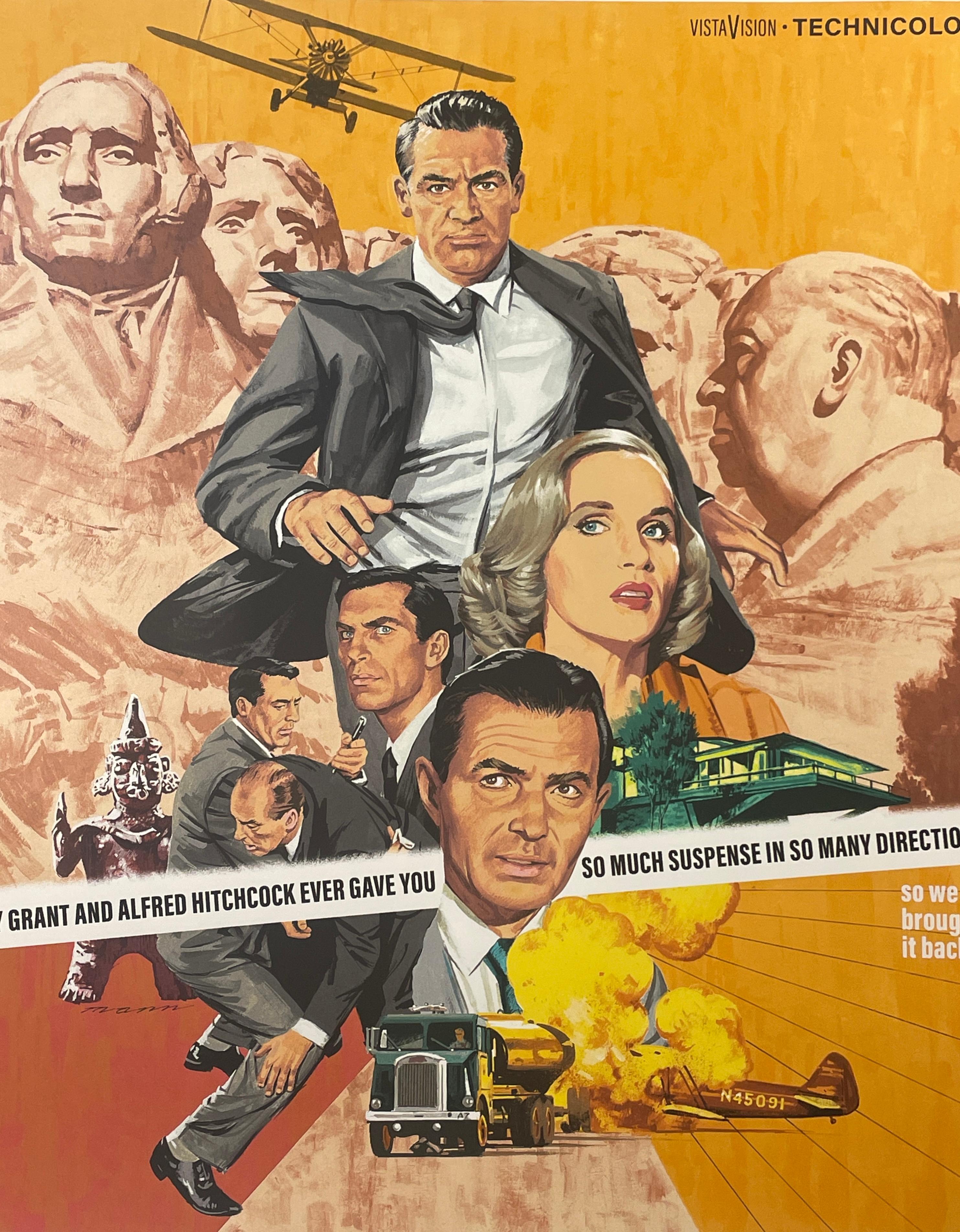 Paul Mann North By Northwest Silkscreen Print Alfred Hitchcock Contemporary Art For Sale 6