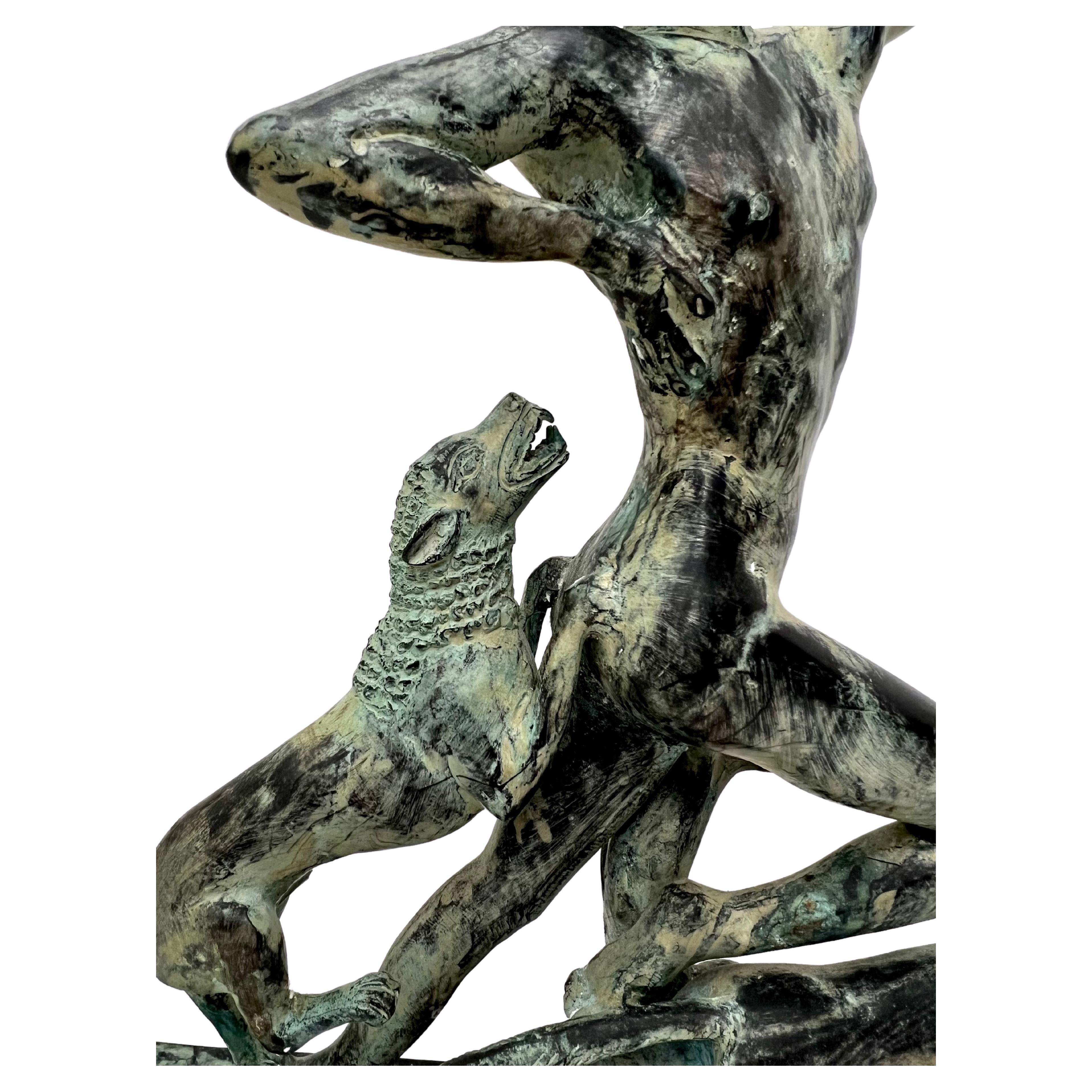 North American Paul Manship (after) Bronze Sculpture of Actaeon For Sale