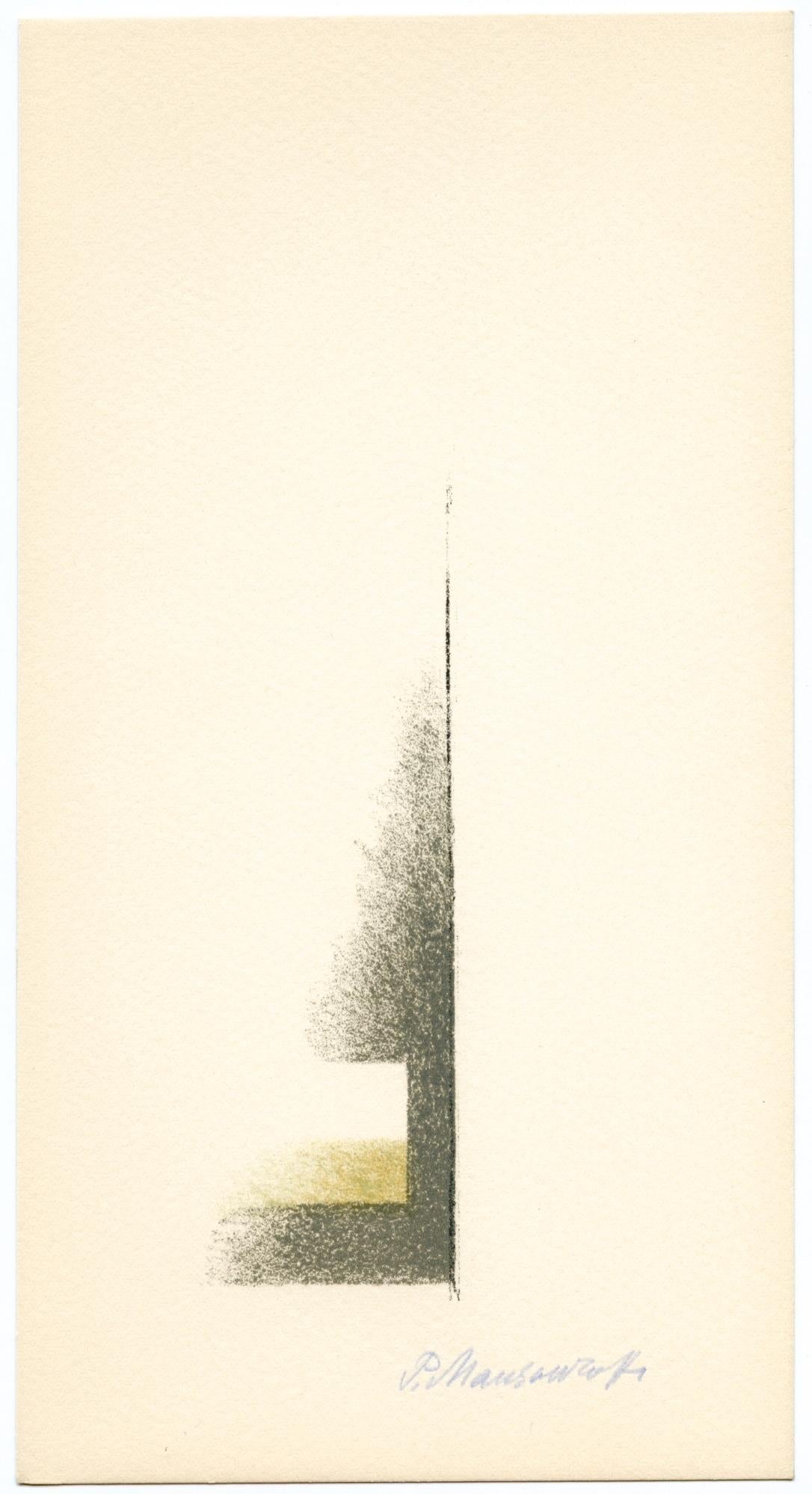 signed original lithograph - Print by Paul Mansouroff